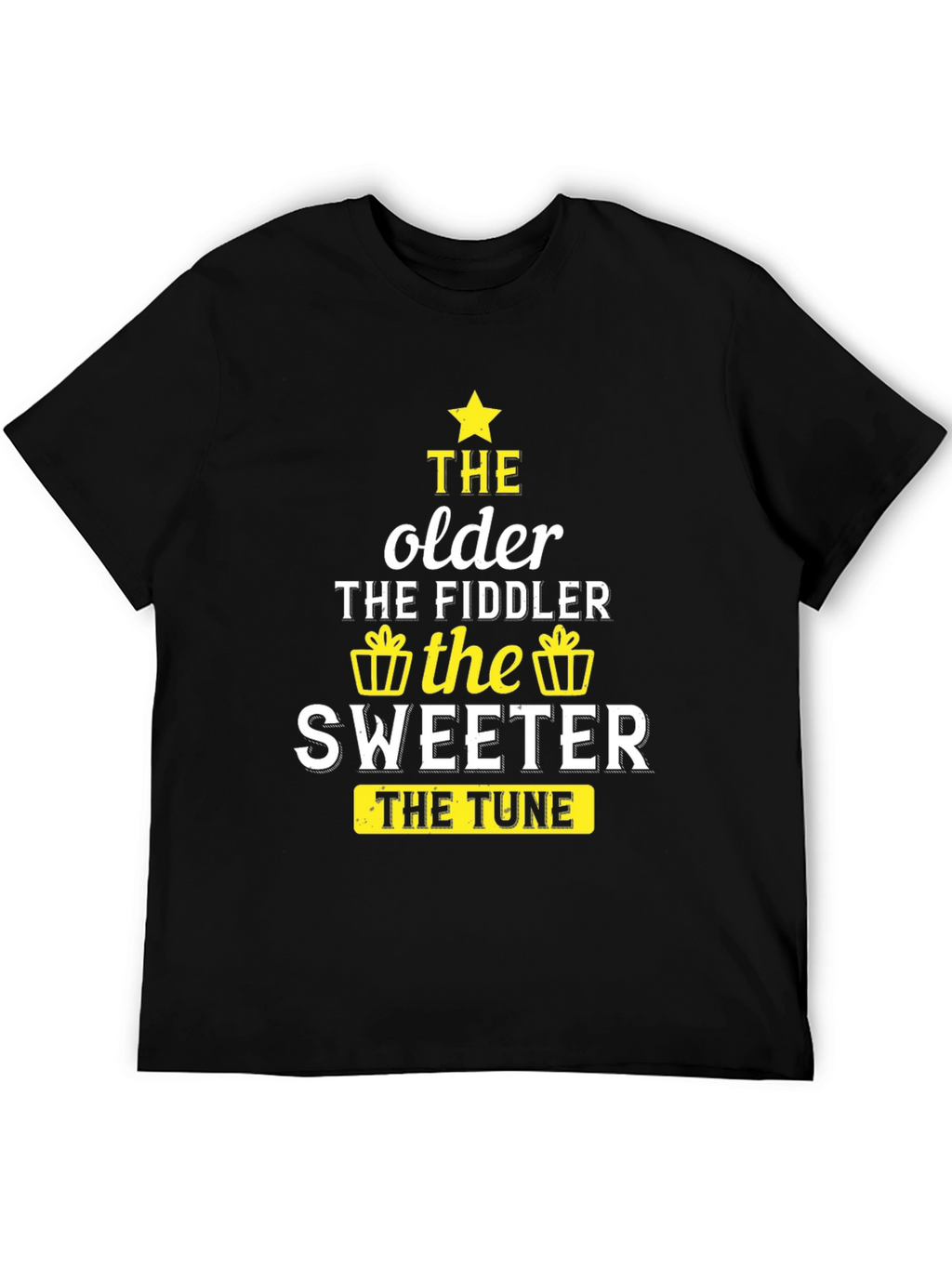 The Older the Fiddler the Sweeter Black T-Shirt