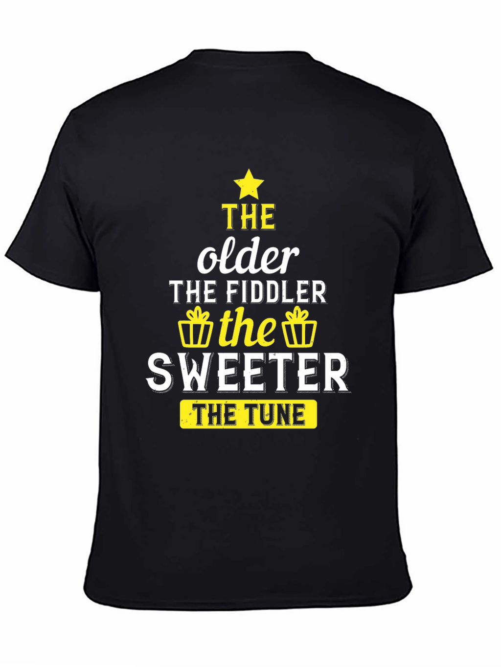 The Older the Fiddler the Sweeter Black T-Shirt