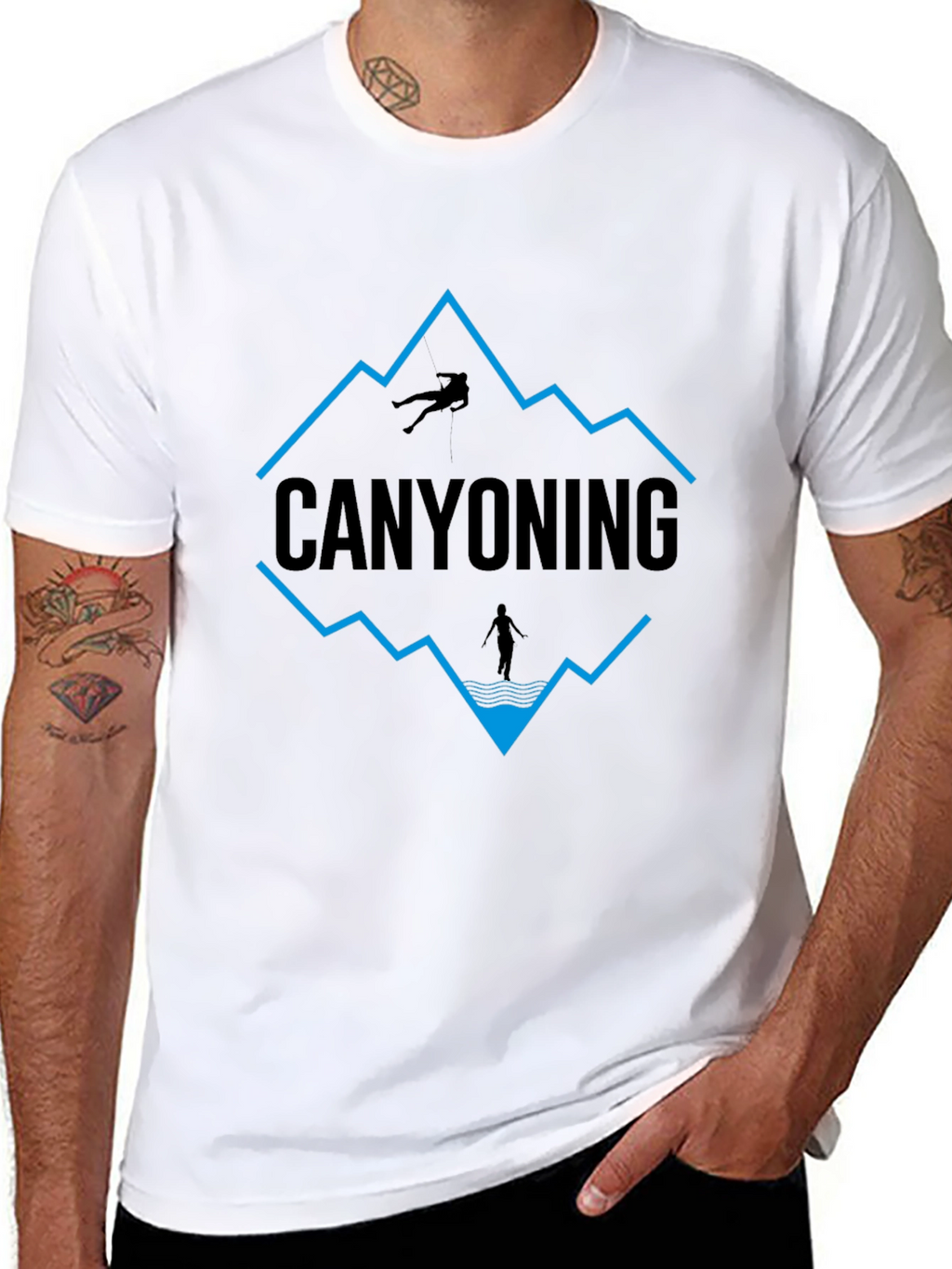 Canyoning Graphic Tee - Adventurers Black T-Shirt