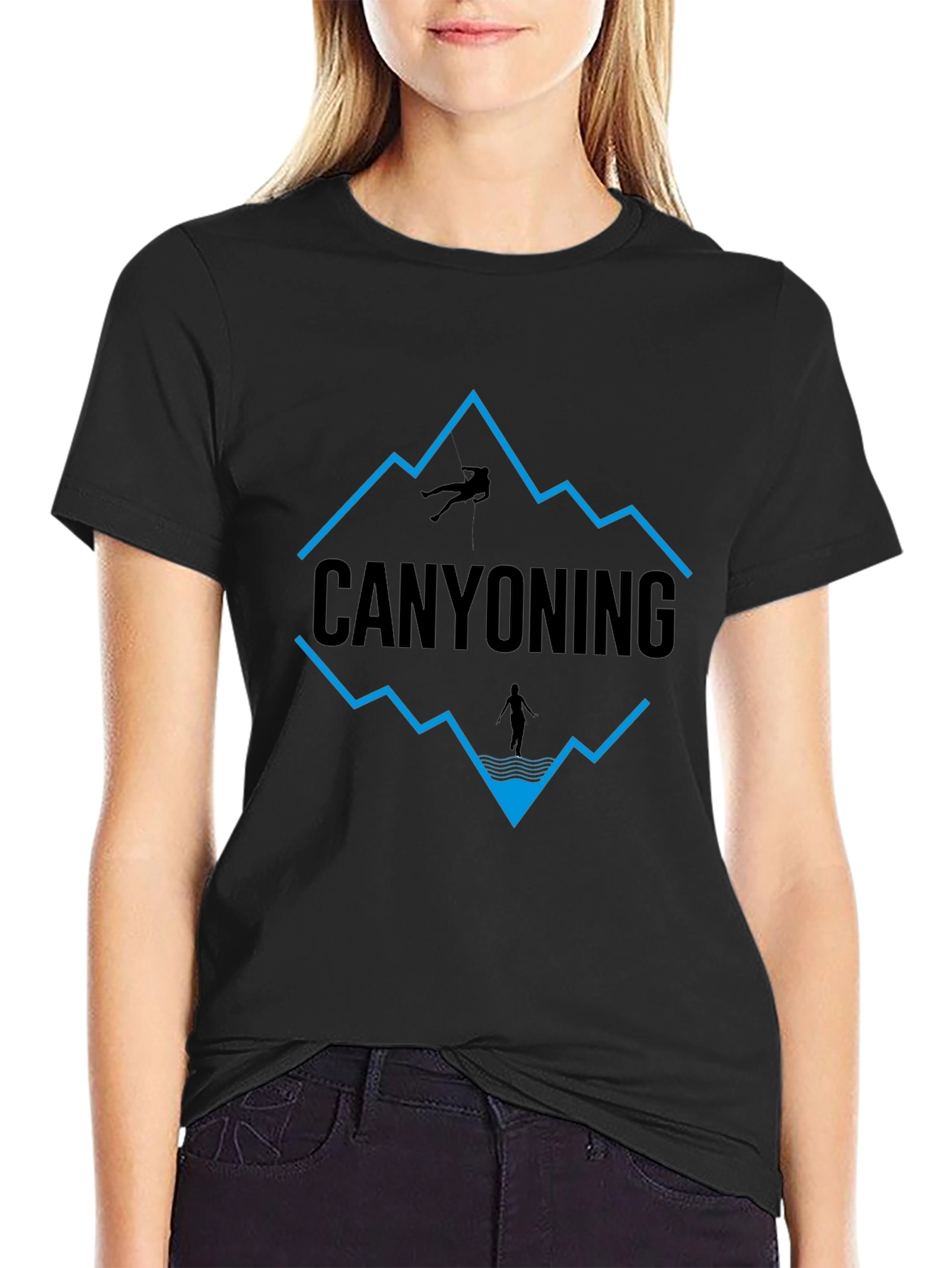 Canyoning Graphic Tee - Adventurers Black T-Shirt