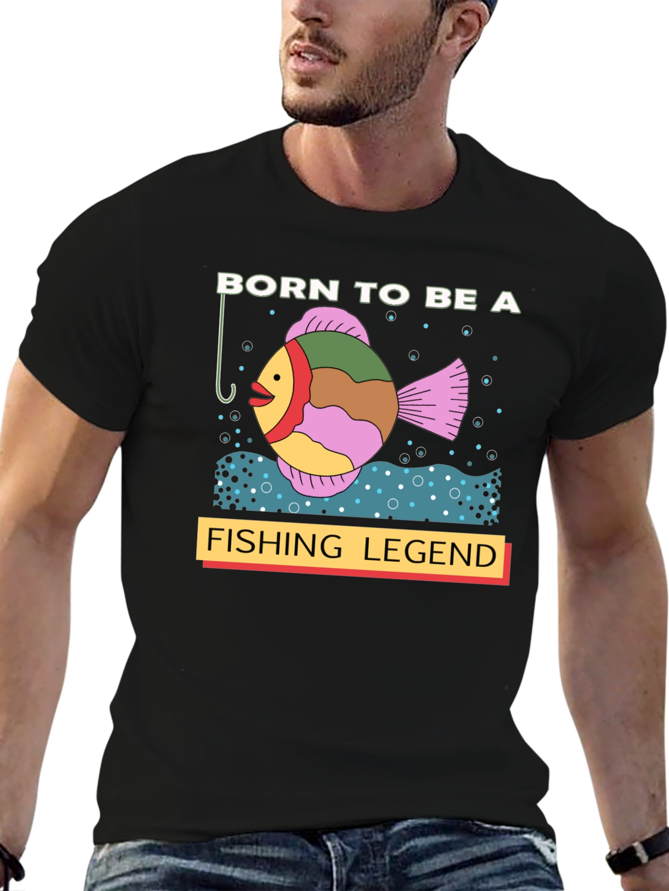 Born to Be a Fishing Legend Graphic T-Shirt
