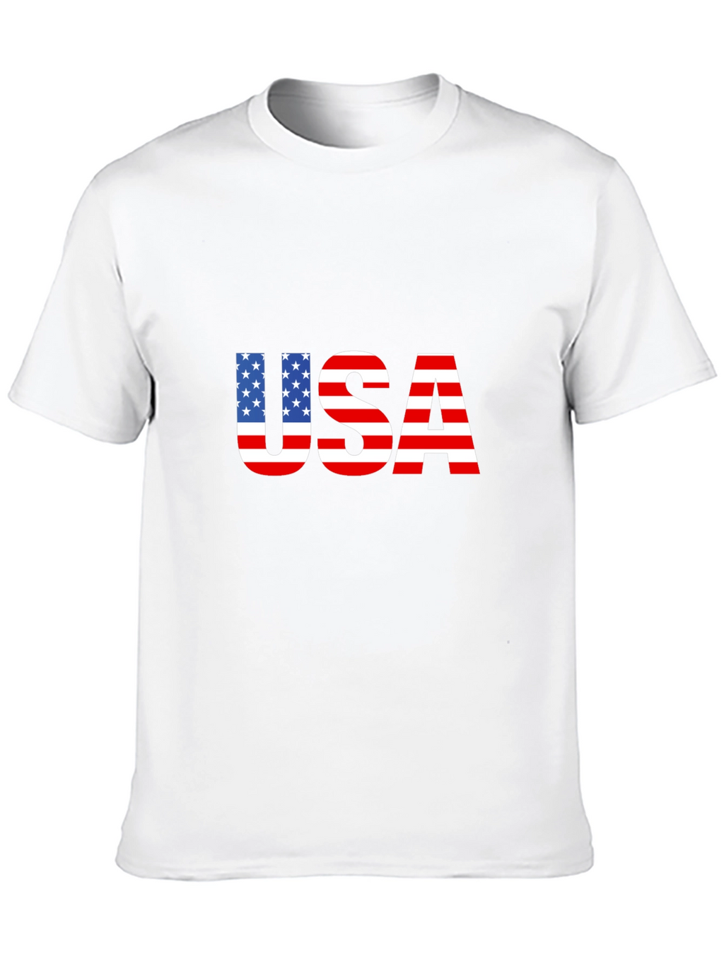 USA Flag Graphic Black T-Shirt Patriotic