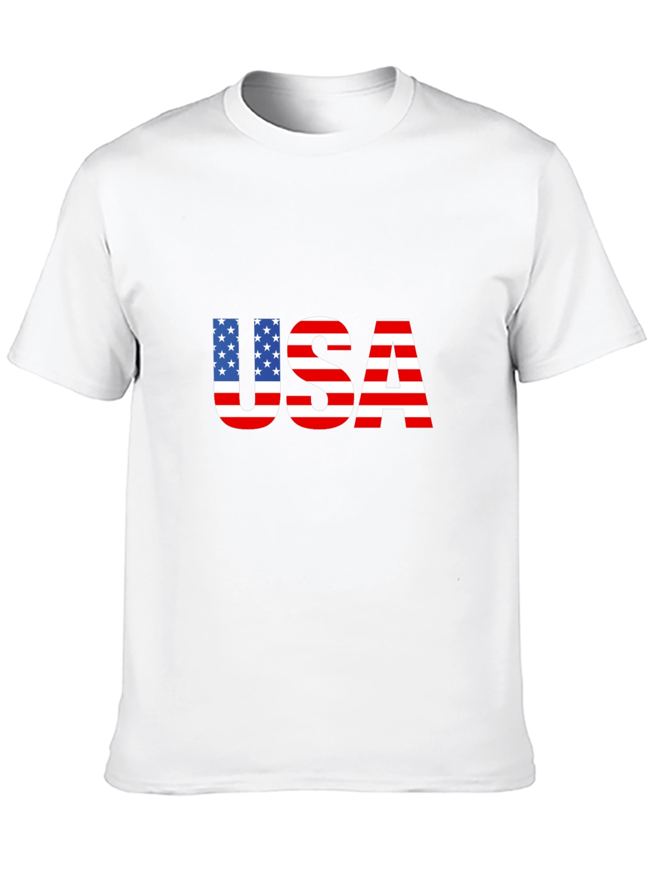 USA Flag Graphic Black T-Shirt Patriotic