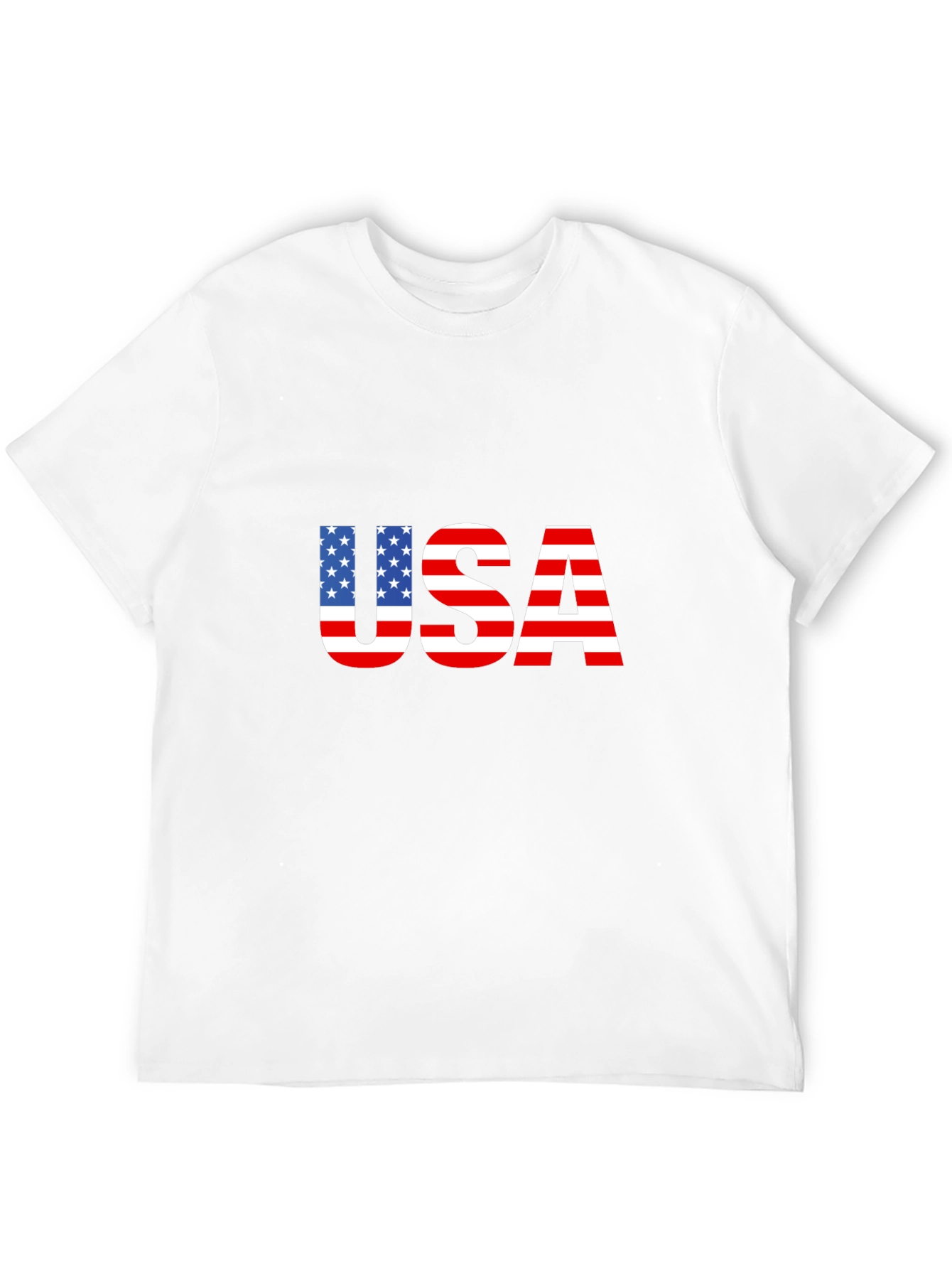 USA Flag Graphic Black T-Shirt Patriotic