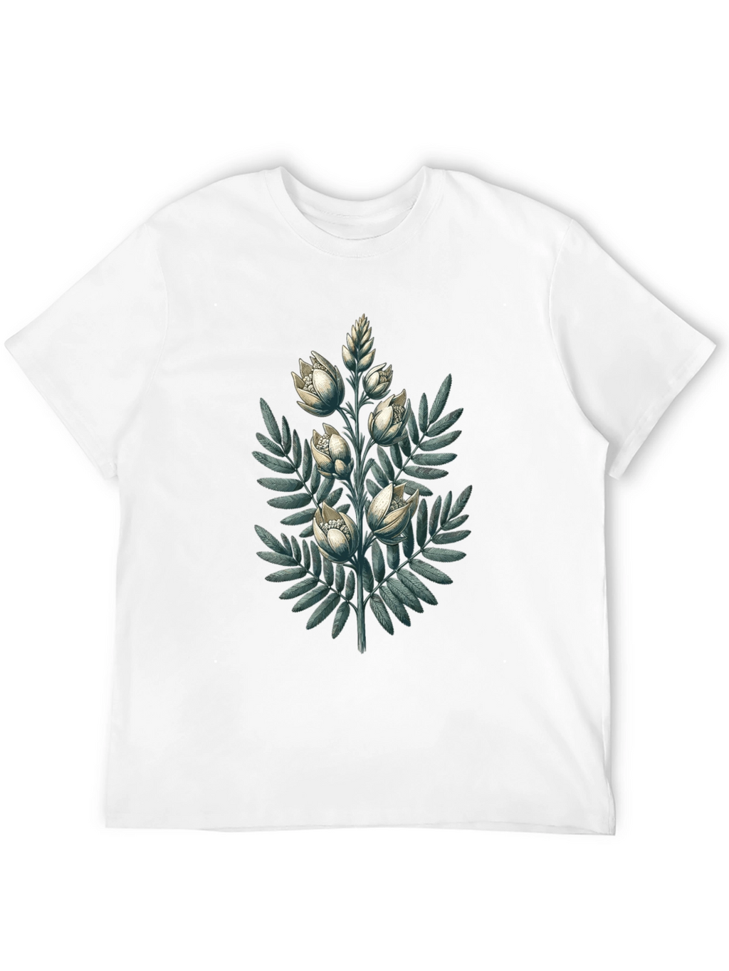 Botanical Bloom Black T-Shirt