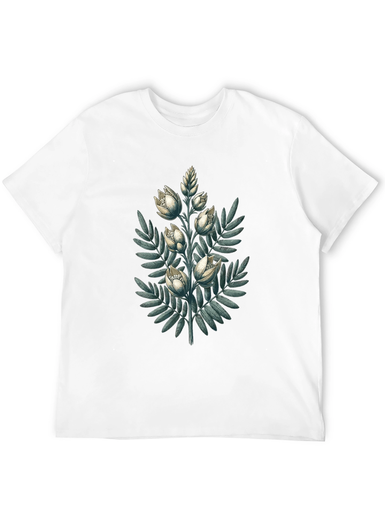 Botanical Bloom Black T-Shirt