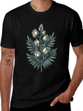 Botanical Bloom Black T-Shirt