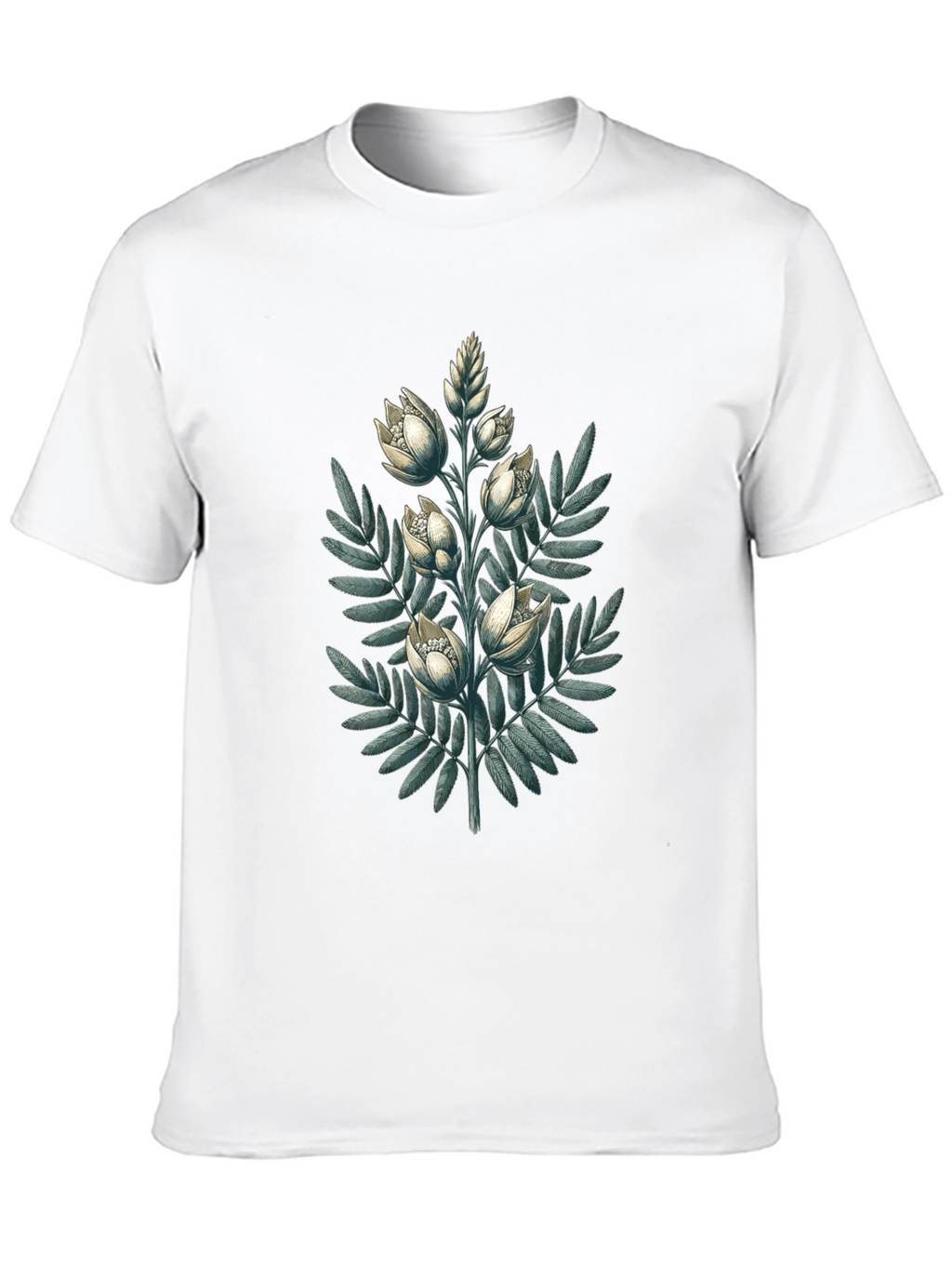 Botanical Bloom Black T-Shirt