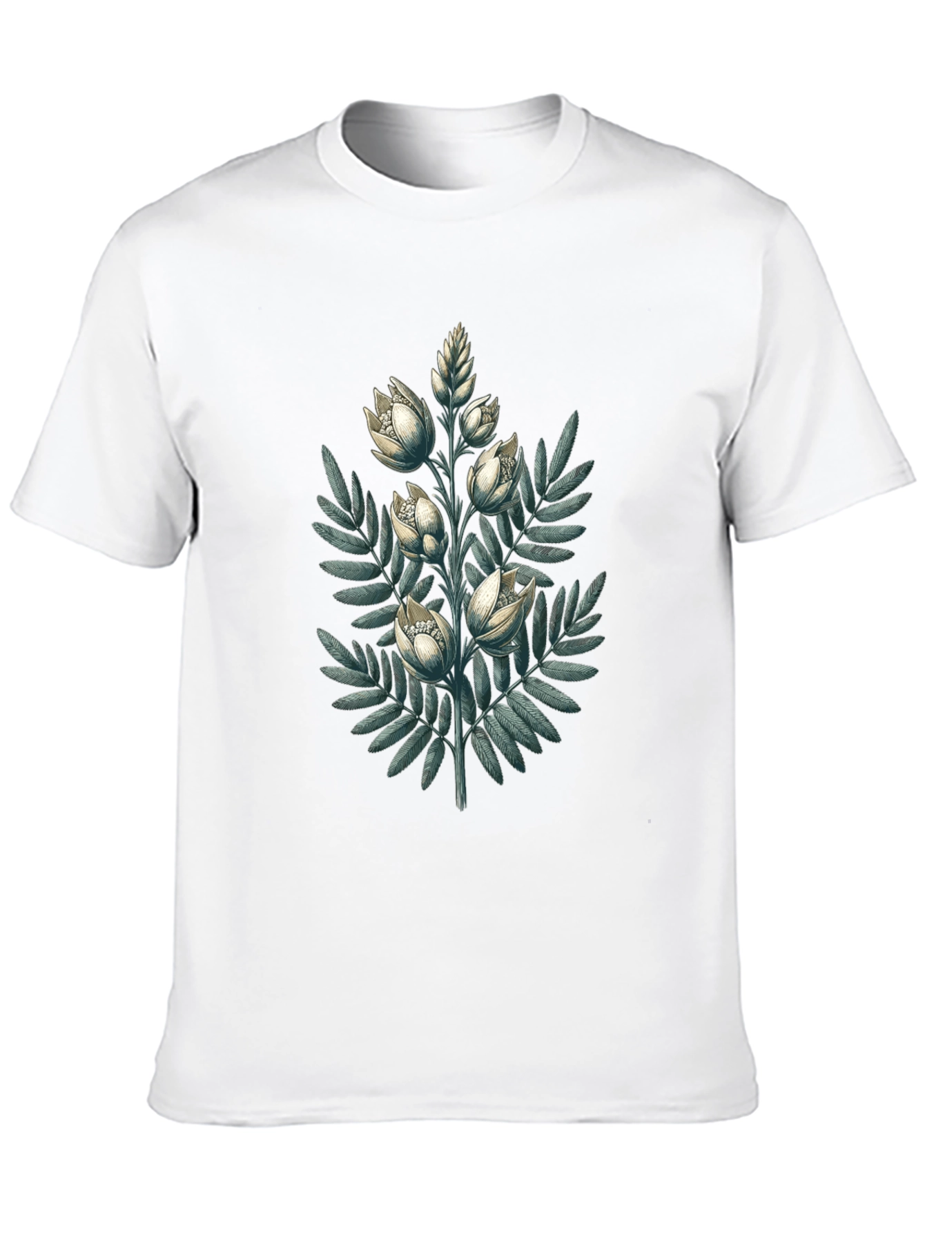 Botanical Bloom Black T-Shirt
