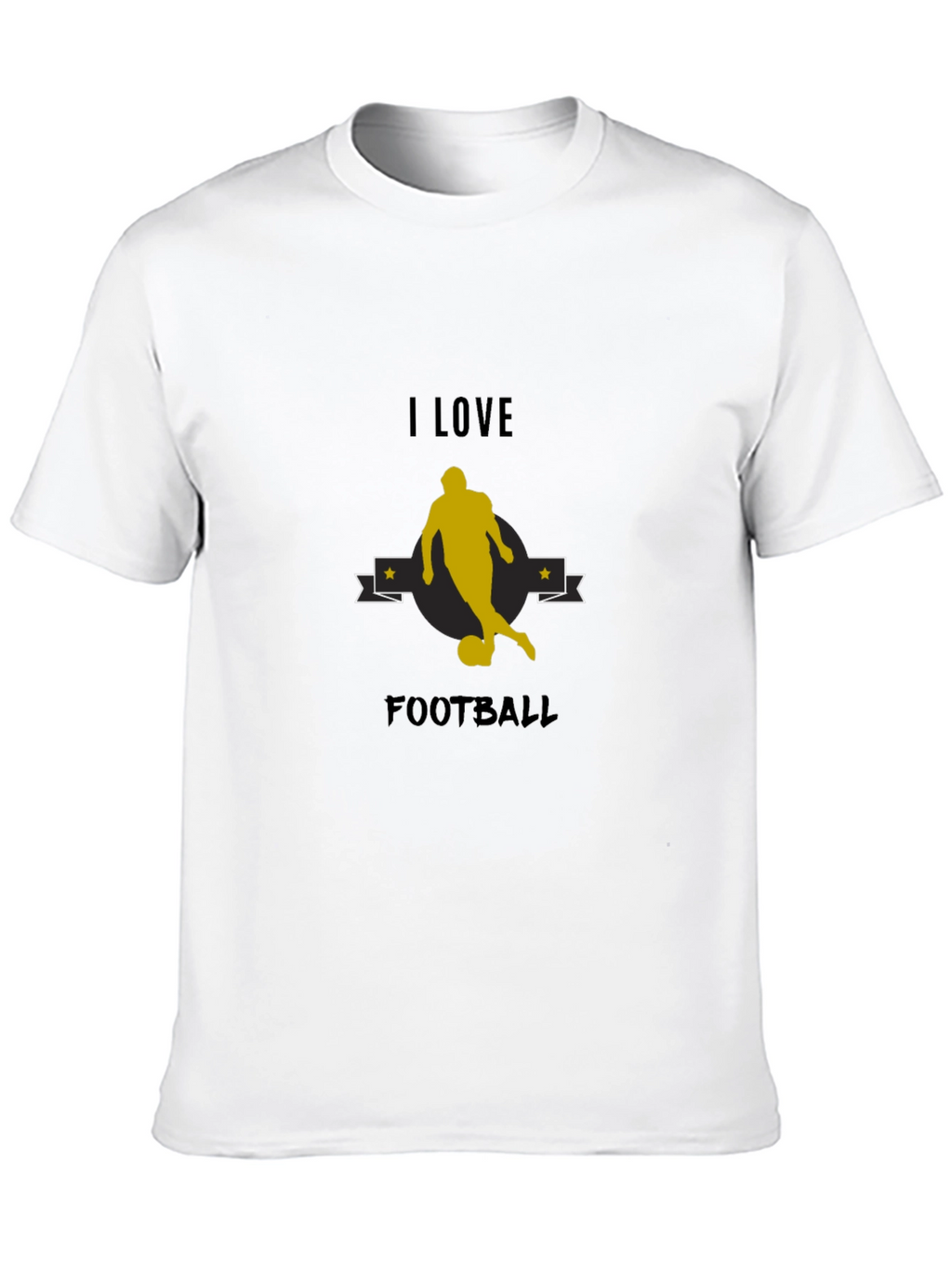 I Love Football Graphic Tee - Black