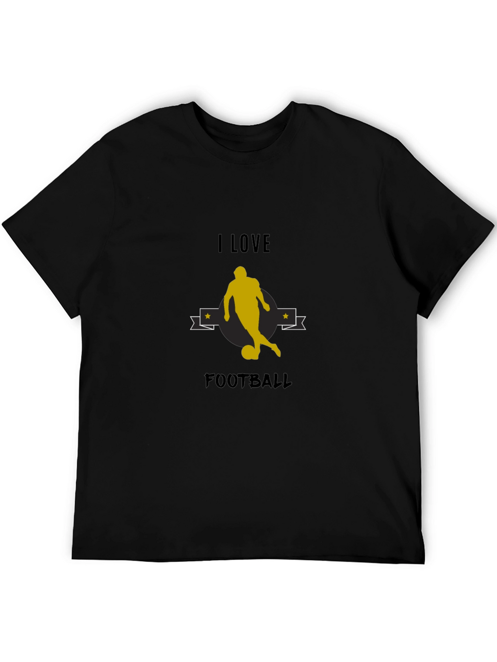 I Love Football Graphic Tee - Black