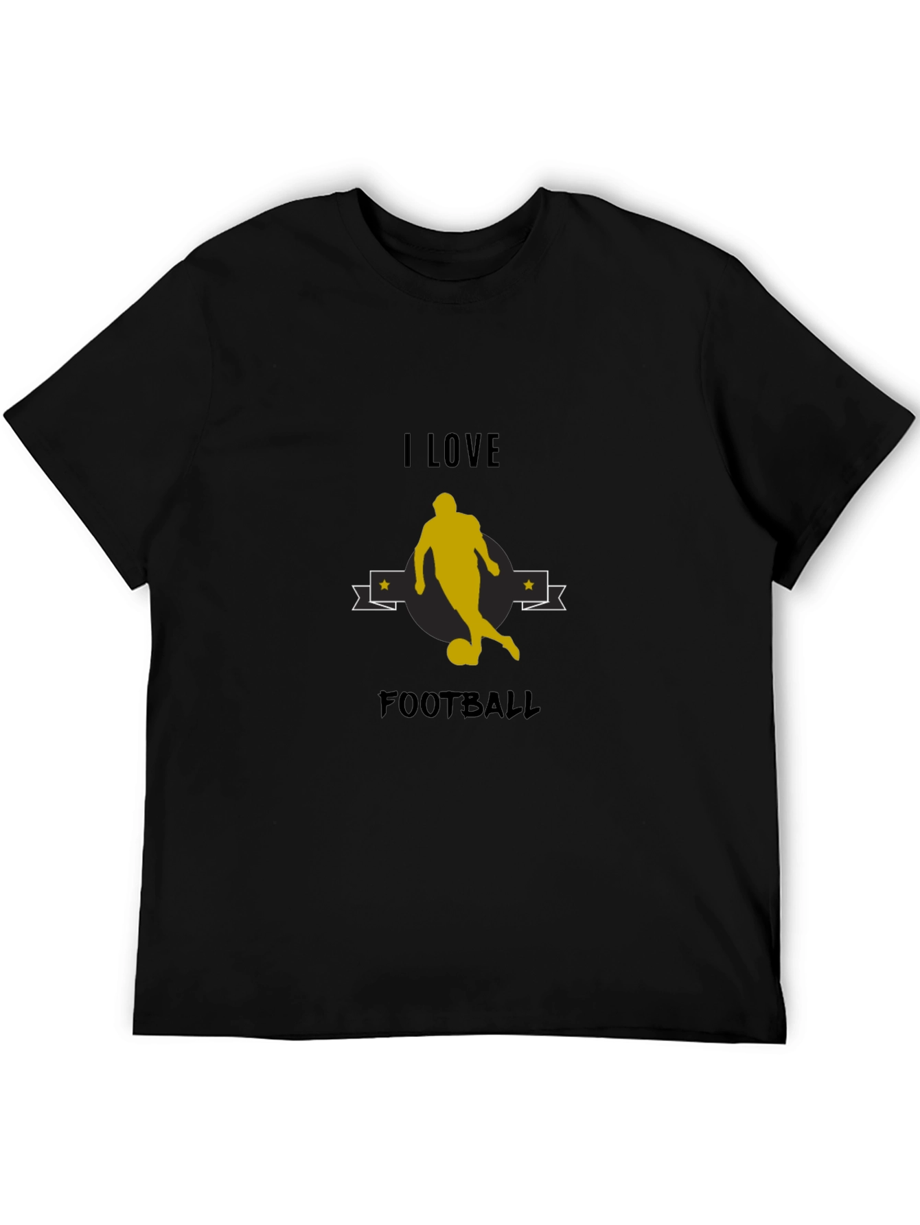 I Love Football Graphic Tee - Black