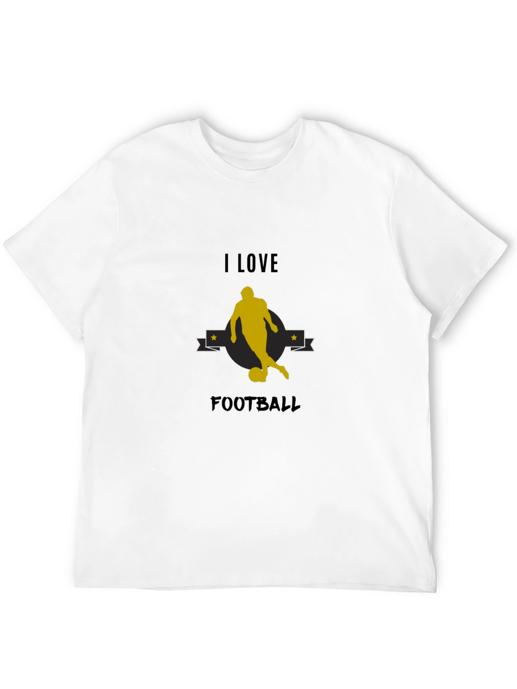 I Love Football Graphic Tee - Black