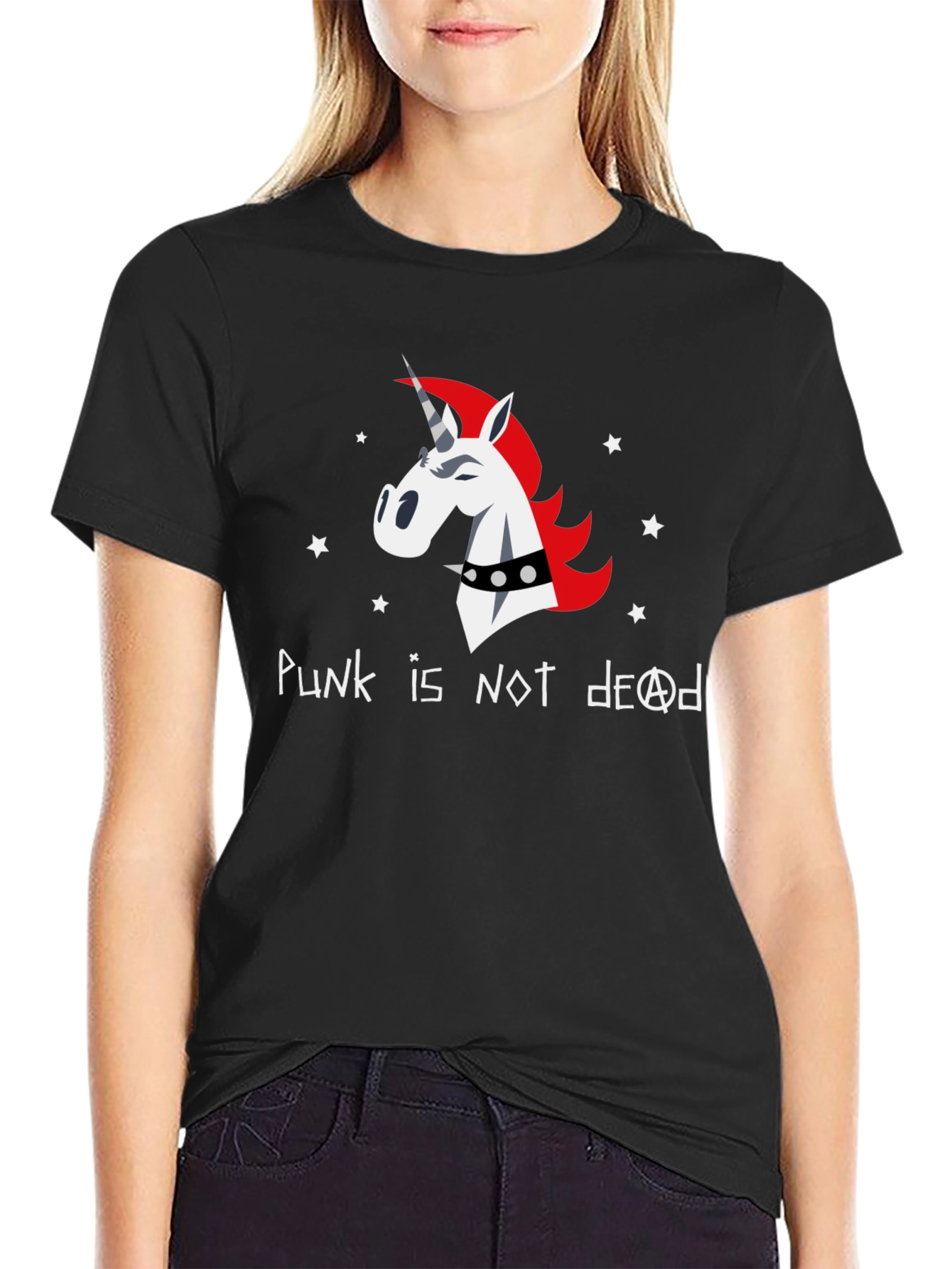 Punk Unicorn Graphic T-Shirt - Not Dead!
