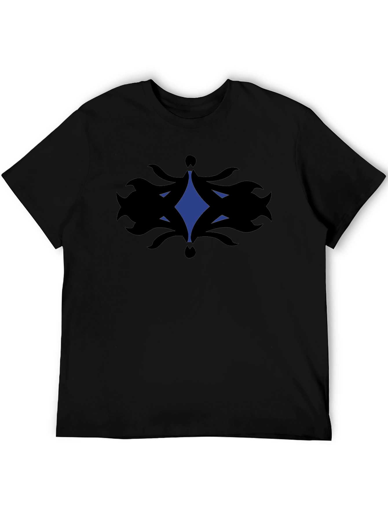 Abstract Graphic Tee - Black Cotton Comfort