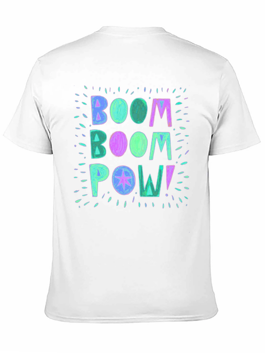 Boom Pow! Graphic Print Black T-Shirt