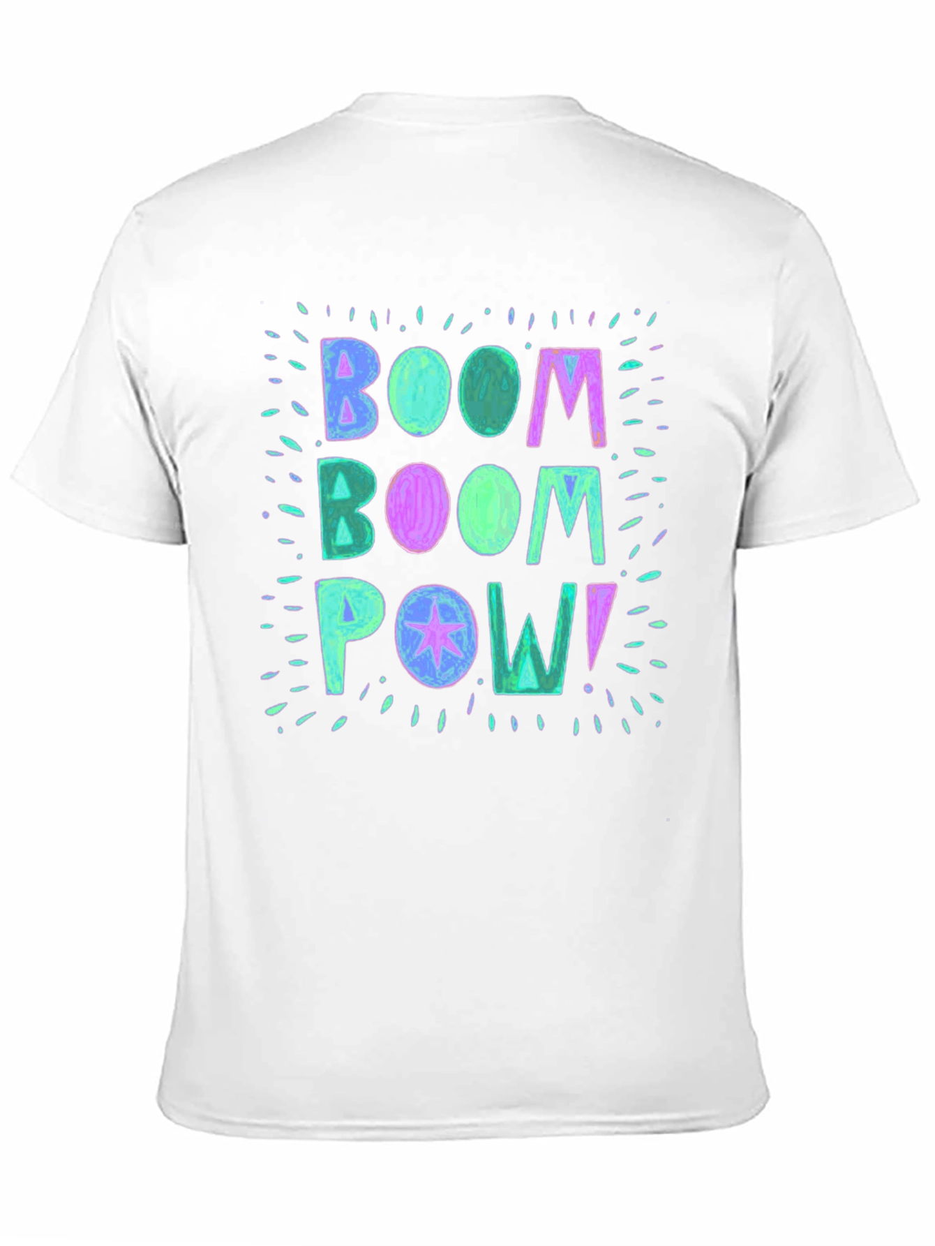Boom Pow! Graphic Print Black T-Shirt