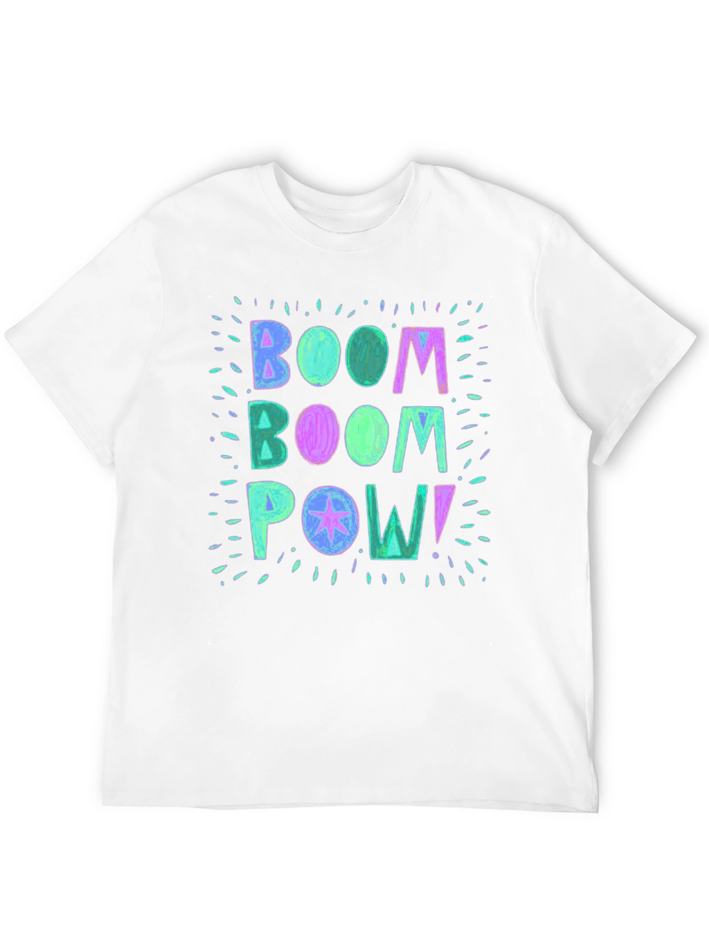Boom Pow! Graphic Print Black T-Shirt