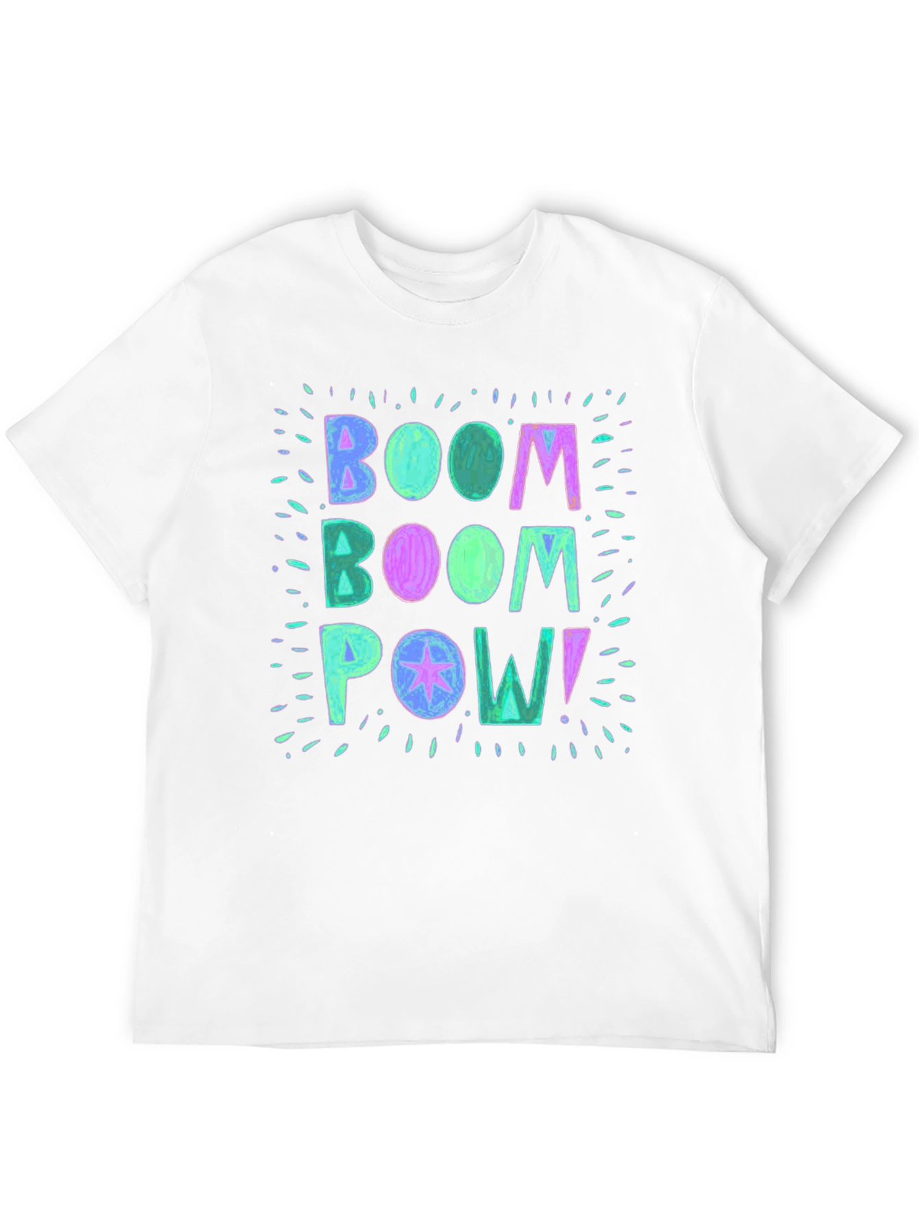 Boom Pow! Graphic Print Black T-Shirt