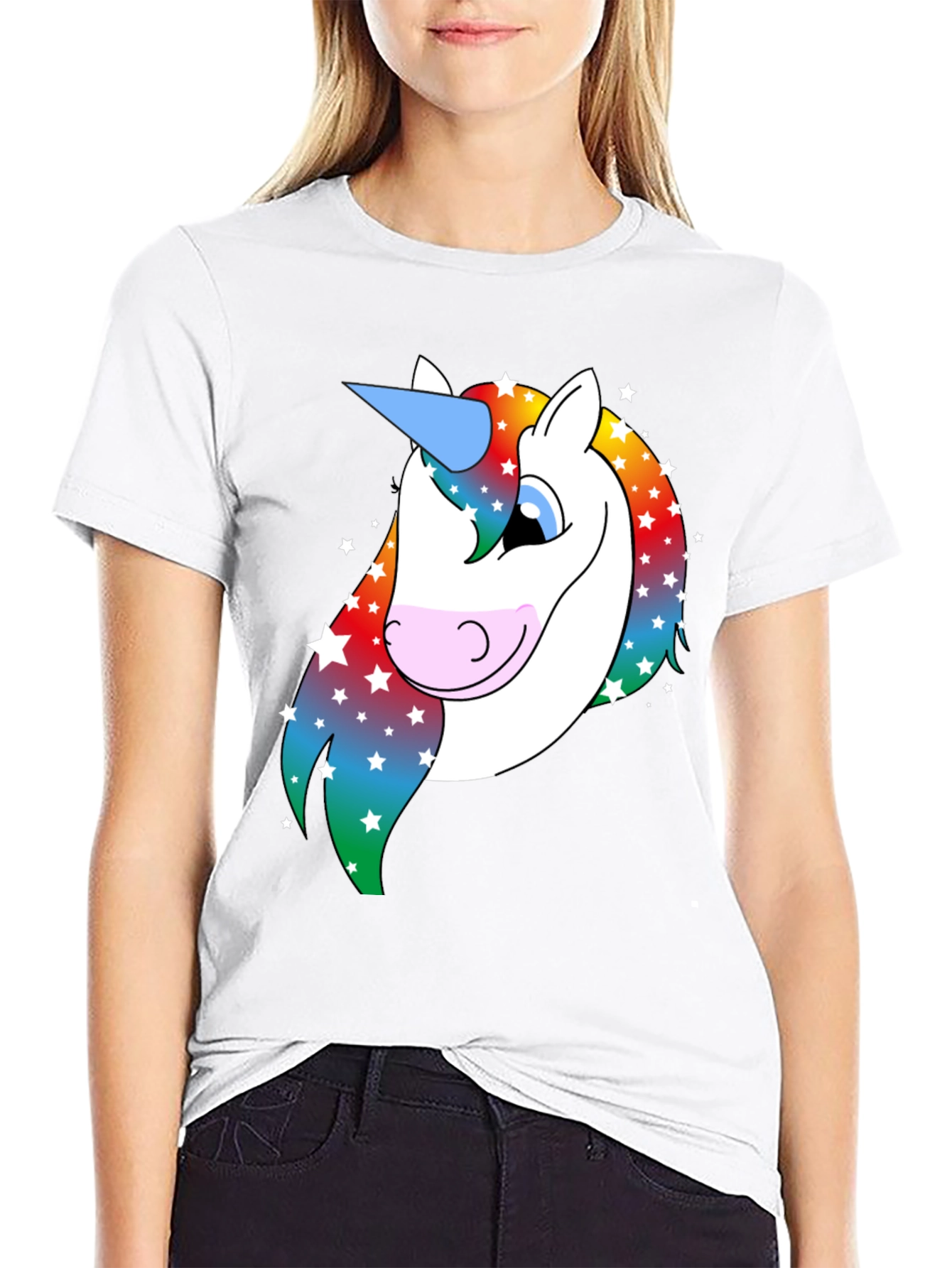 Unicorn Graphic T-Shirt - Rainbow Mane