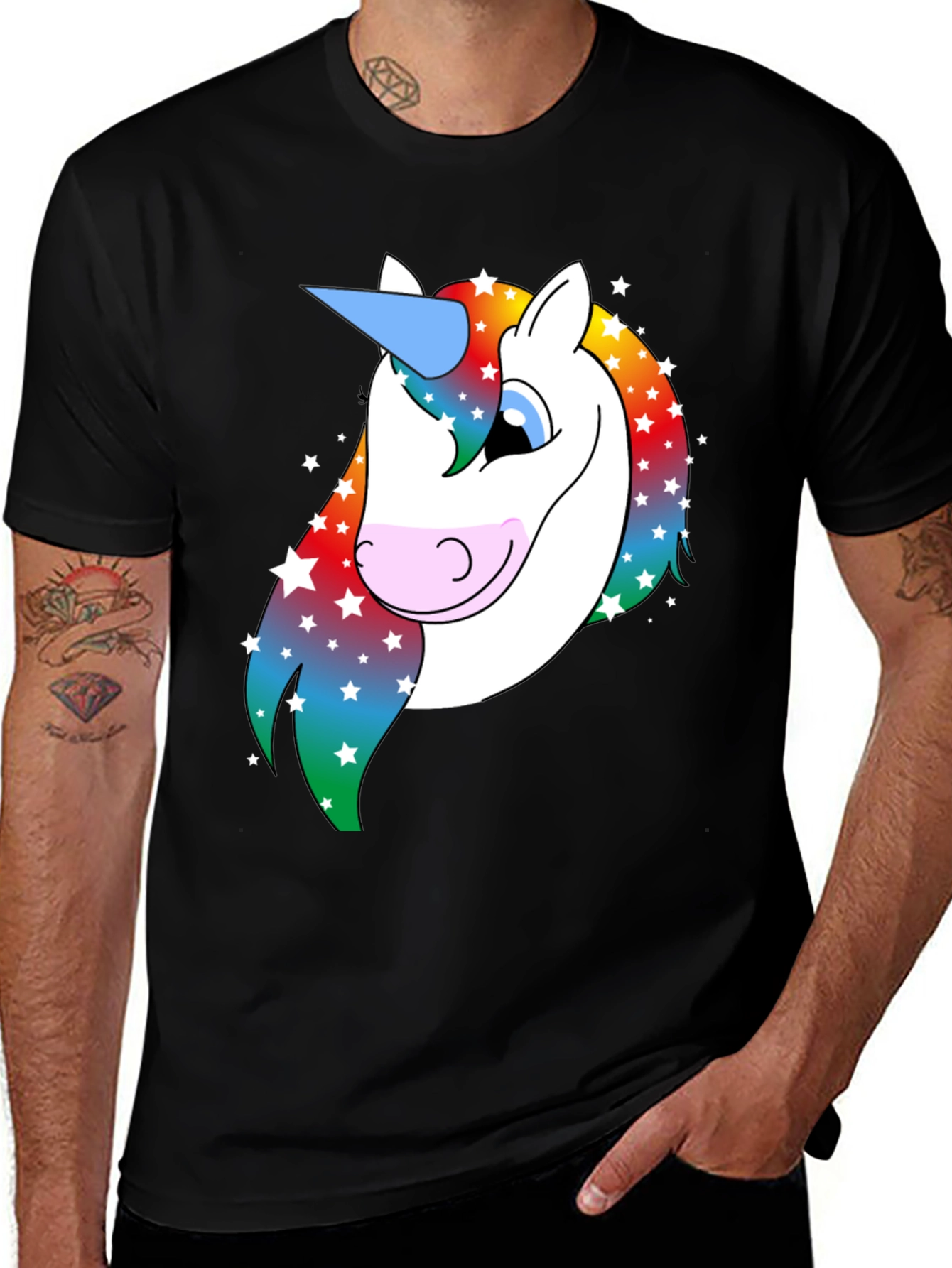 Unicorn Graphic T-Shirt - Rainbow Mane