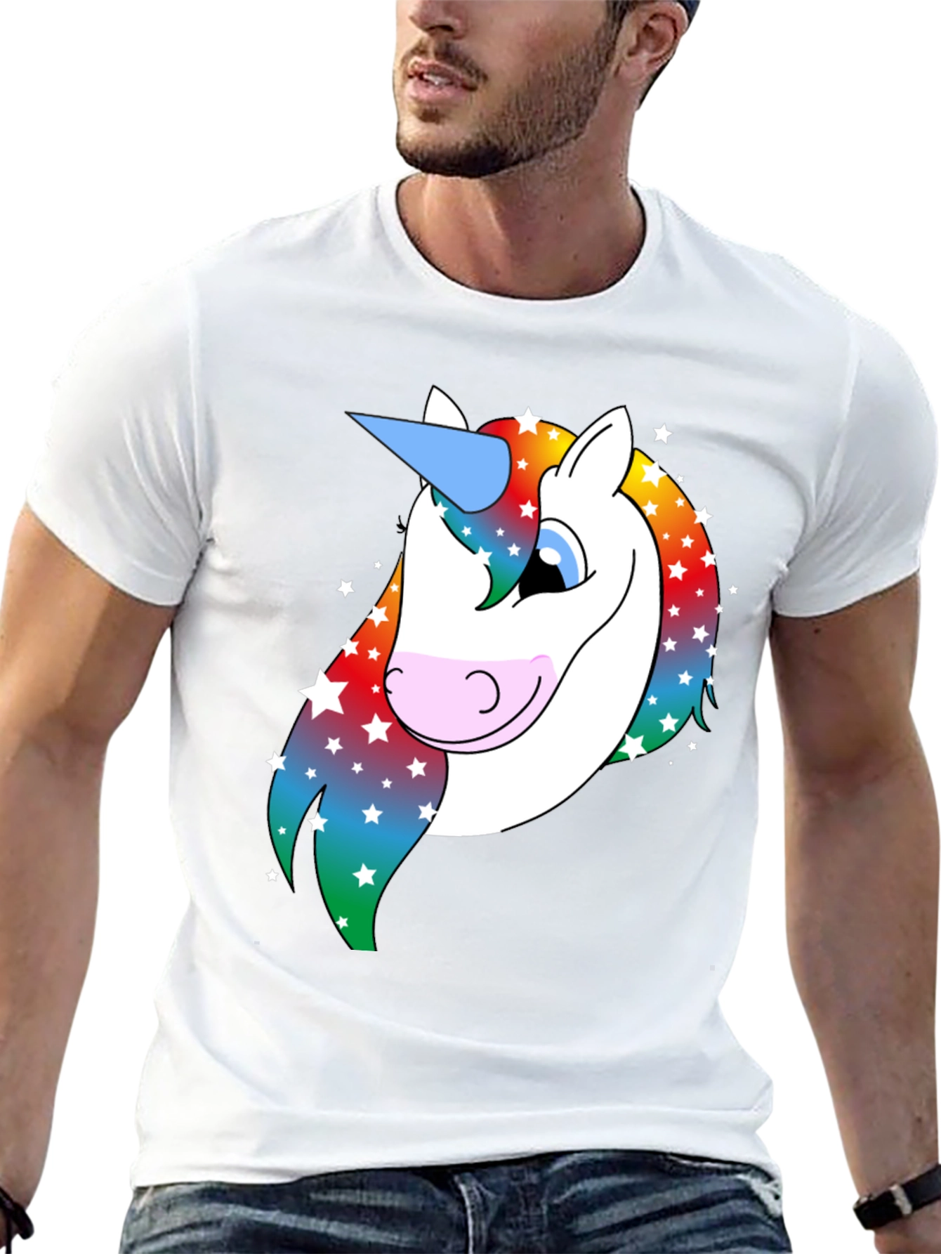 Unicorn Graphic T-Shirt - Rainbow Mane