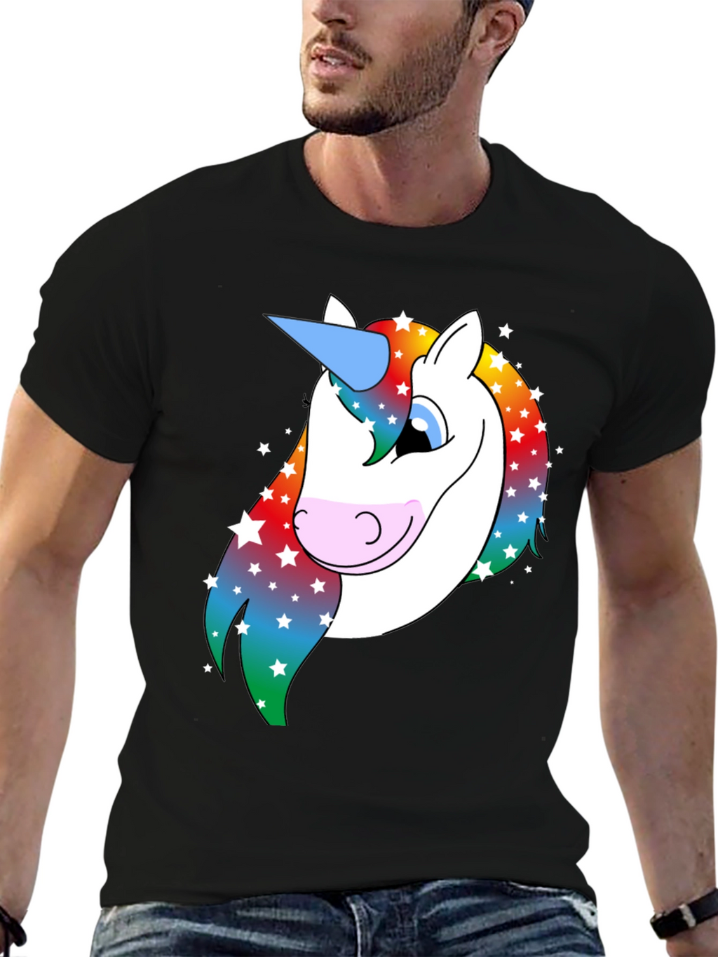 Unicorn Graphic T-Shirt - Rainbow Mane
