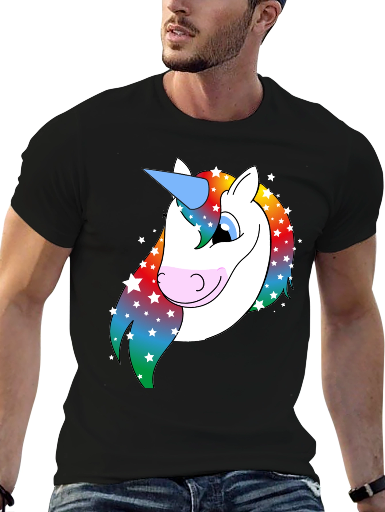 Unicorn Graphic T-Shirt - Rainbow Mane