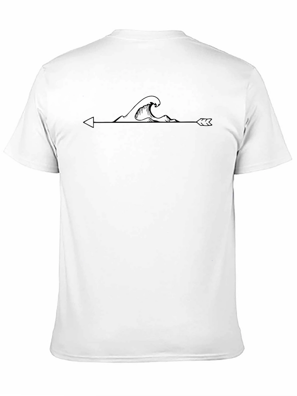 Wave Arrow Graphic Black T-Shirt