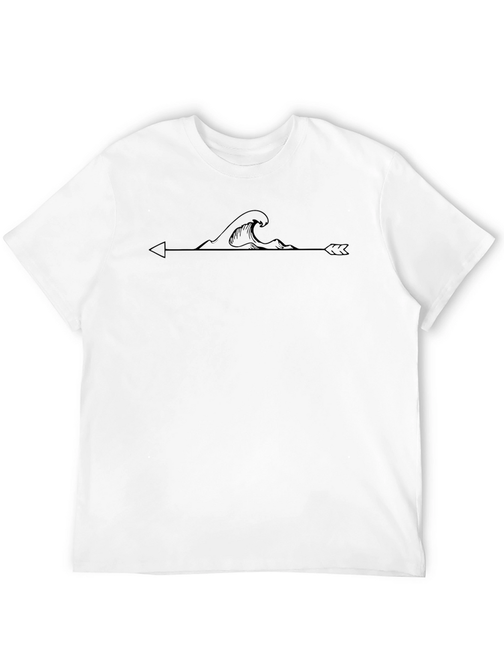 Wave Arrow Graphic Black T-Shirt