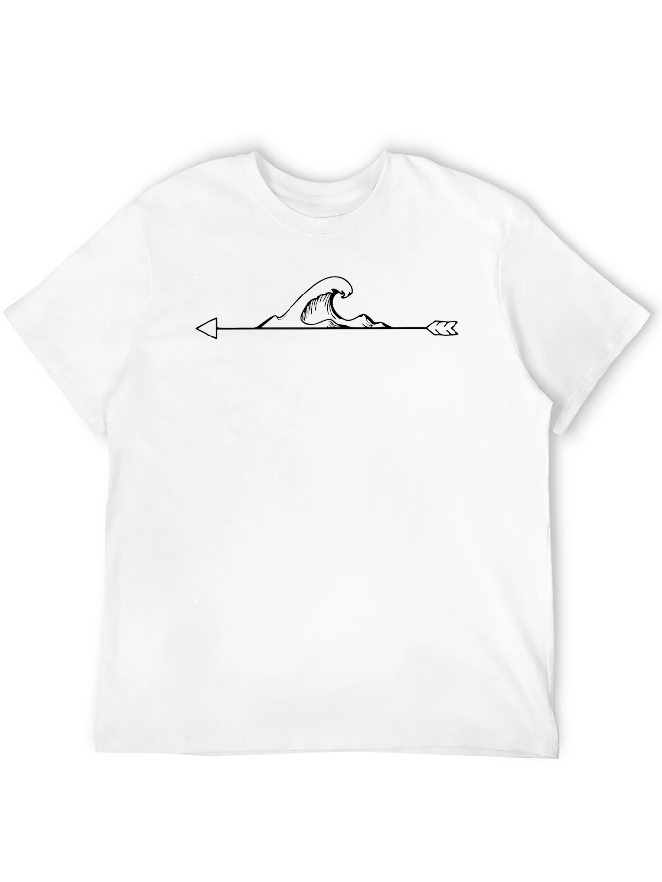 Wave Arrow Graphic Black T-Shirt