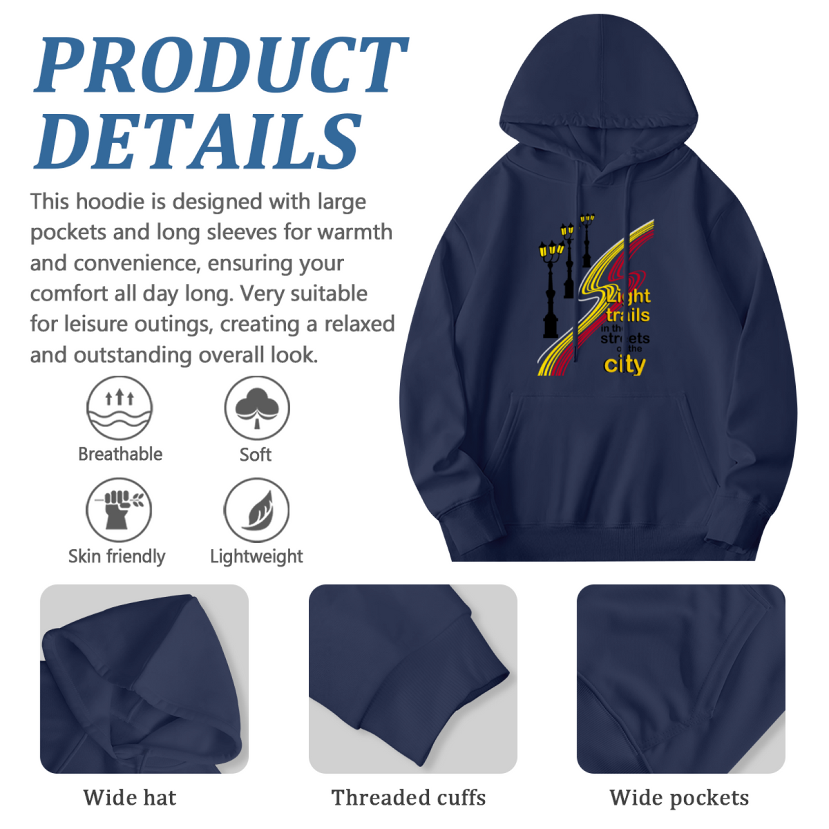 Urban Streetwear Hoodie - Bold Graphic Design Sweatshirt #0536