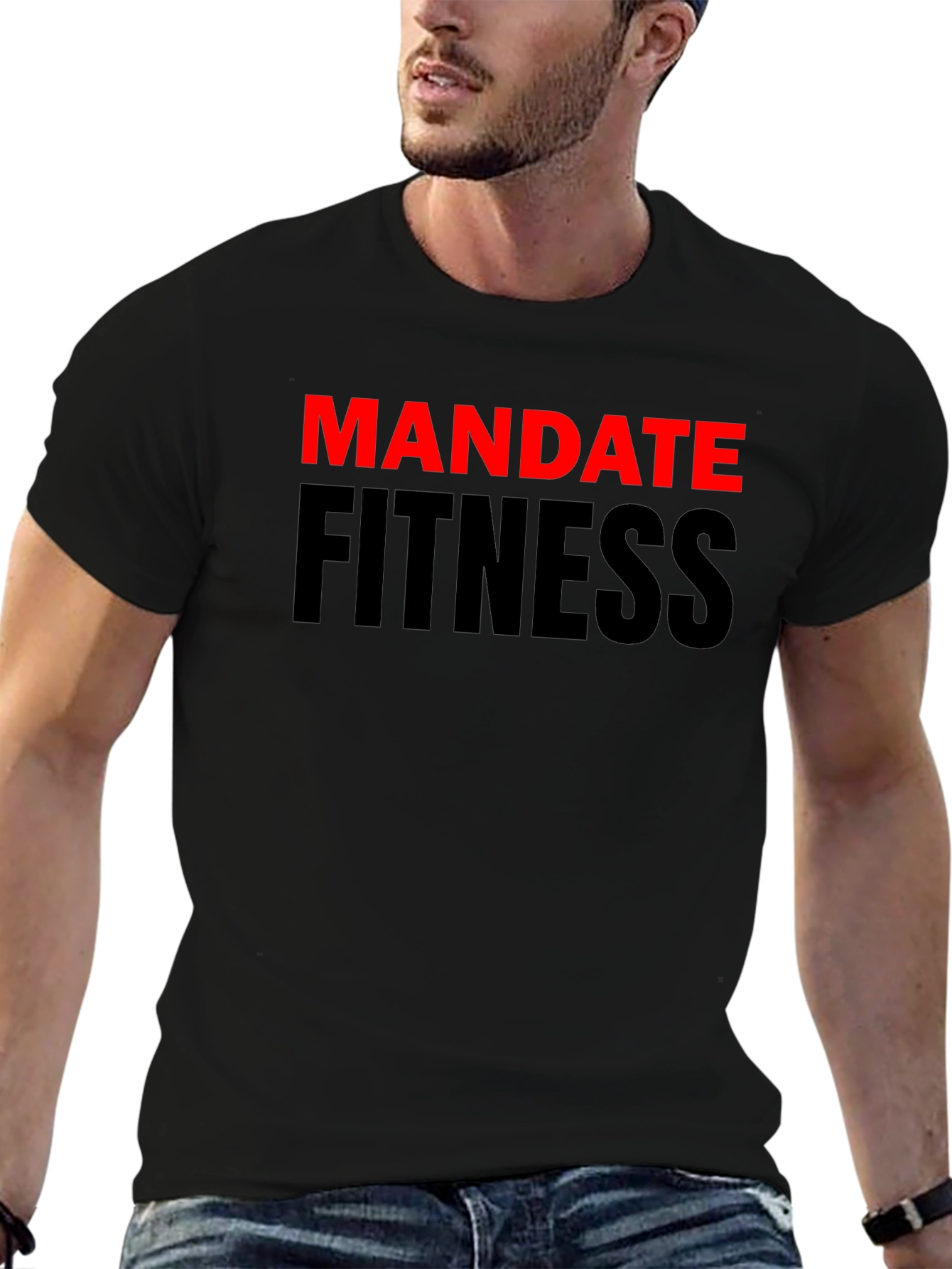 Mandate Fitness Black Graphic T-Shirt