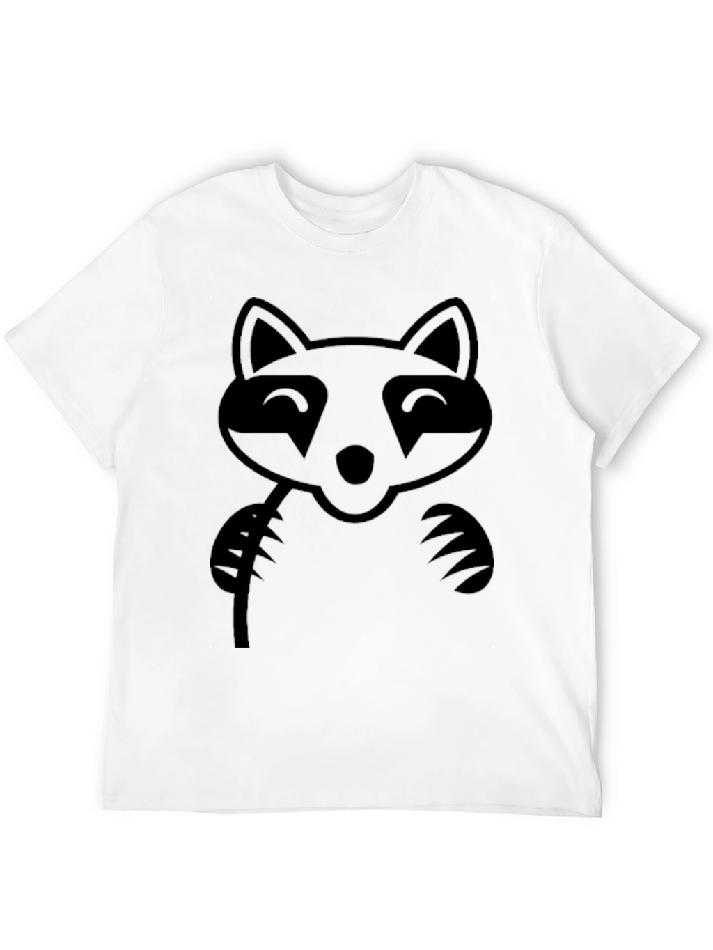 Black Raccoon Graphic T-Shirt - Unisex Casual Wear