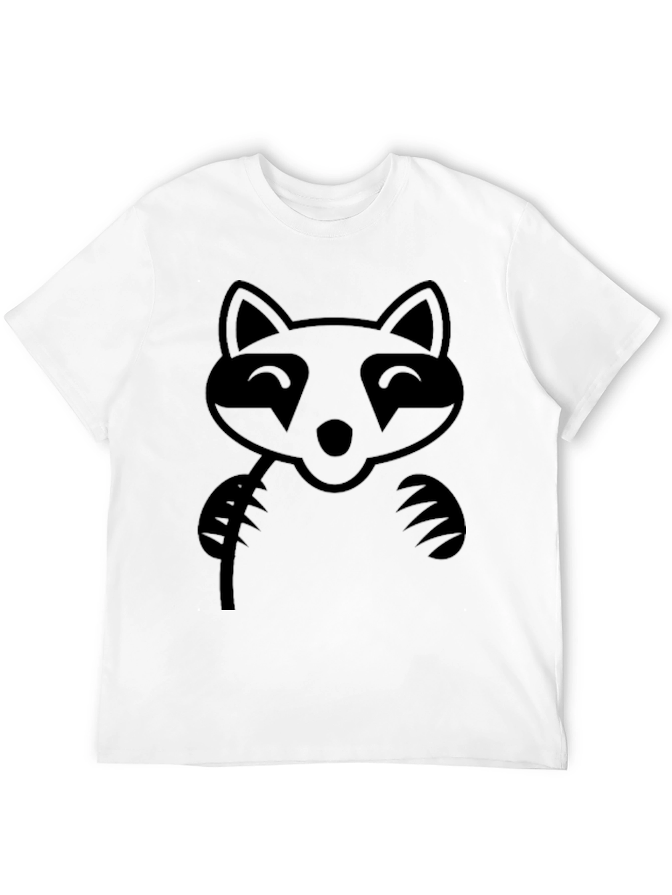 Black Raccoon Graphic T-Shirt - Unisex Casual Wear