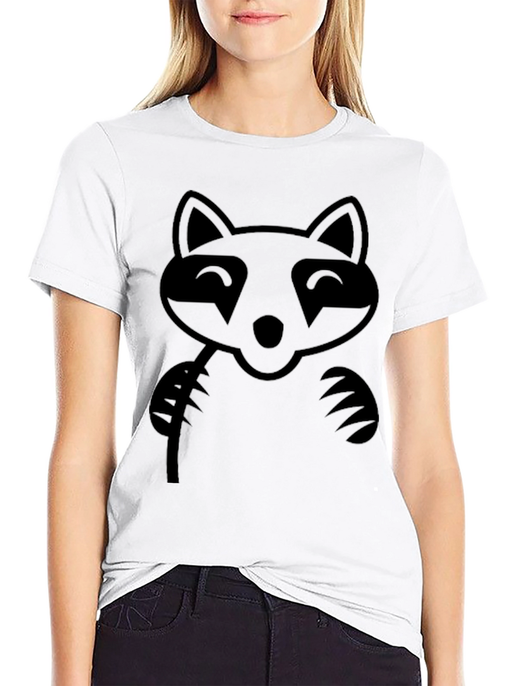 Black Raccoon Graphic T-Shirt - Unisex Casual Wear