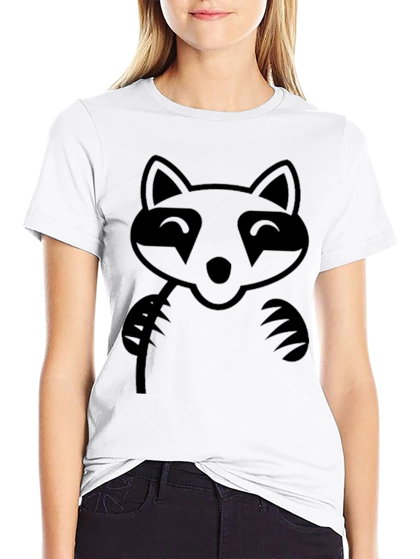 Black Raccoon Graphic T-Shirt - Unisex Casual Wear