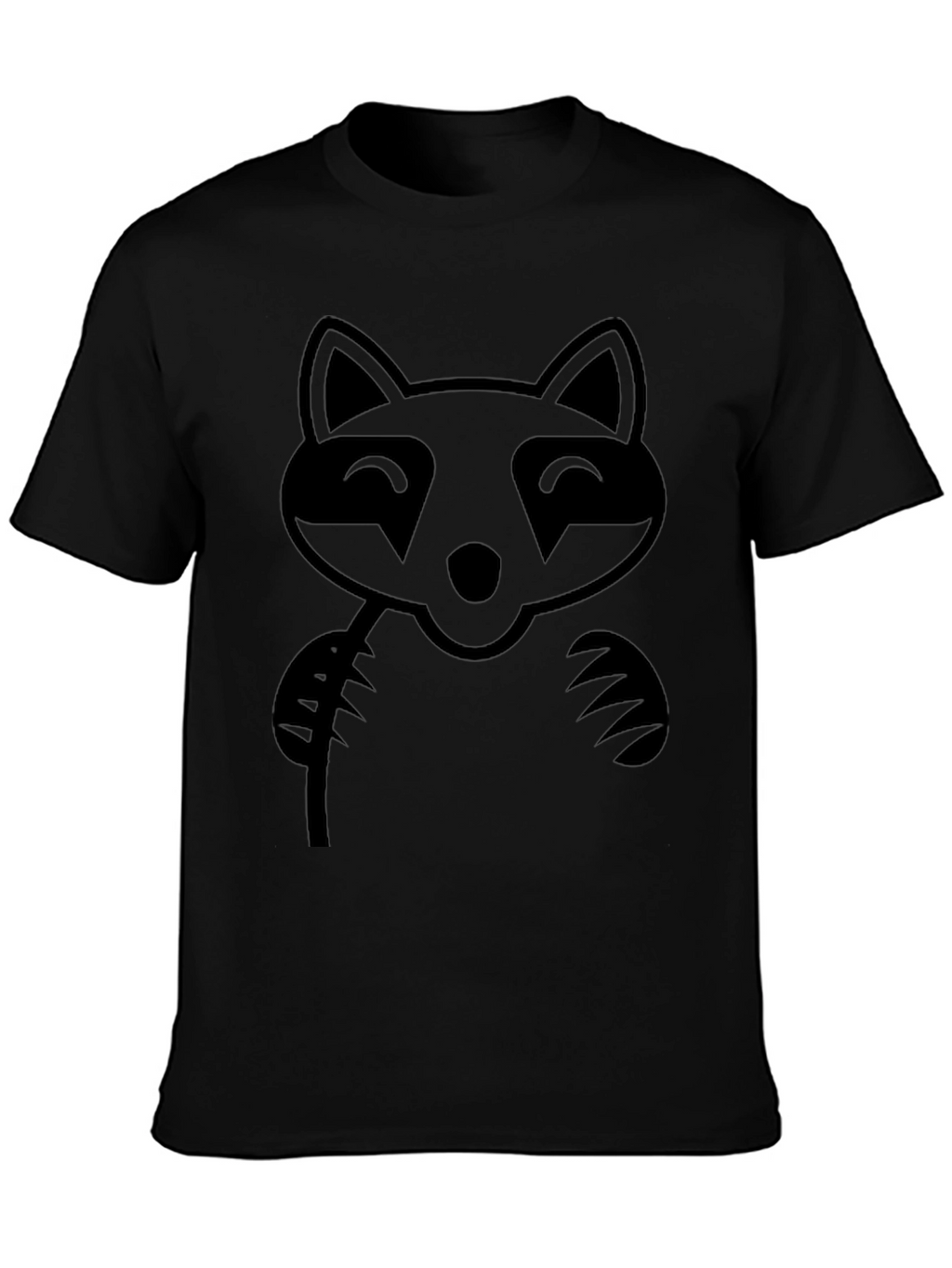 Black Raccoon Graphic T-Shirt - Unisex Casual Wear