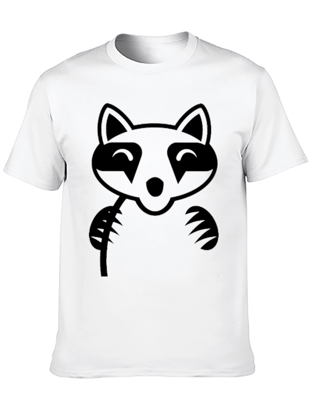 Black Raccoon Graphic T-Shirt - Unisex Casual Wear