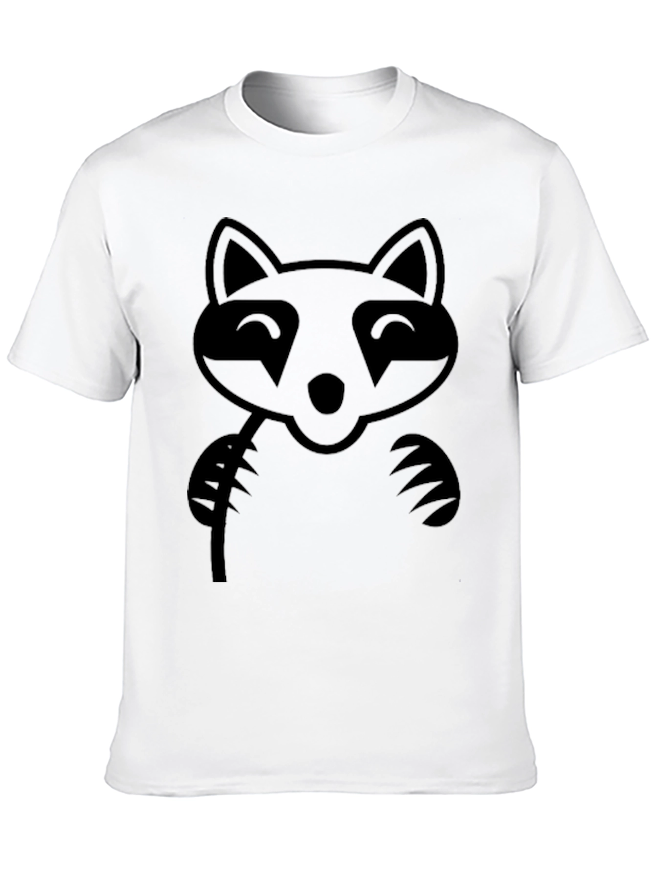 Black Raccoon Graphic T-Shirt - Unisex Casual Wear