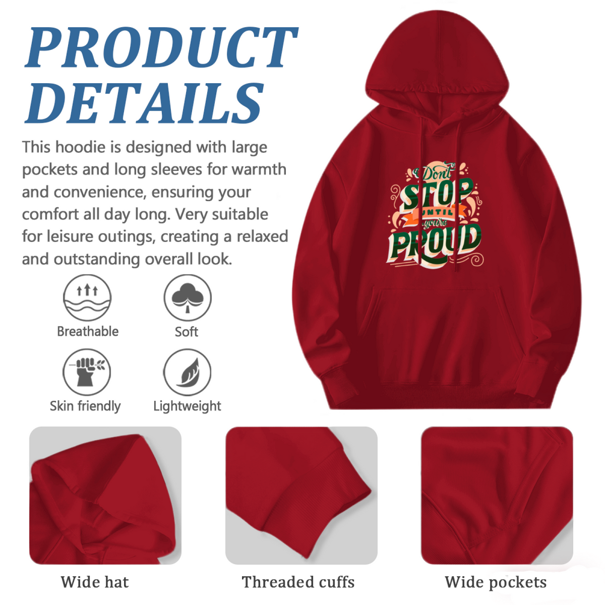 Motivational Hoodie - Premium Quality Graphic Pullover #0545