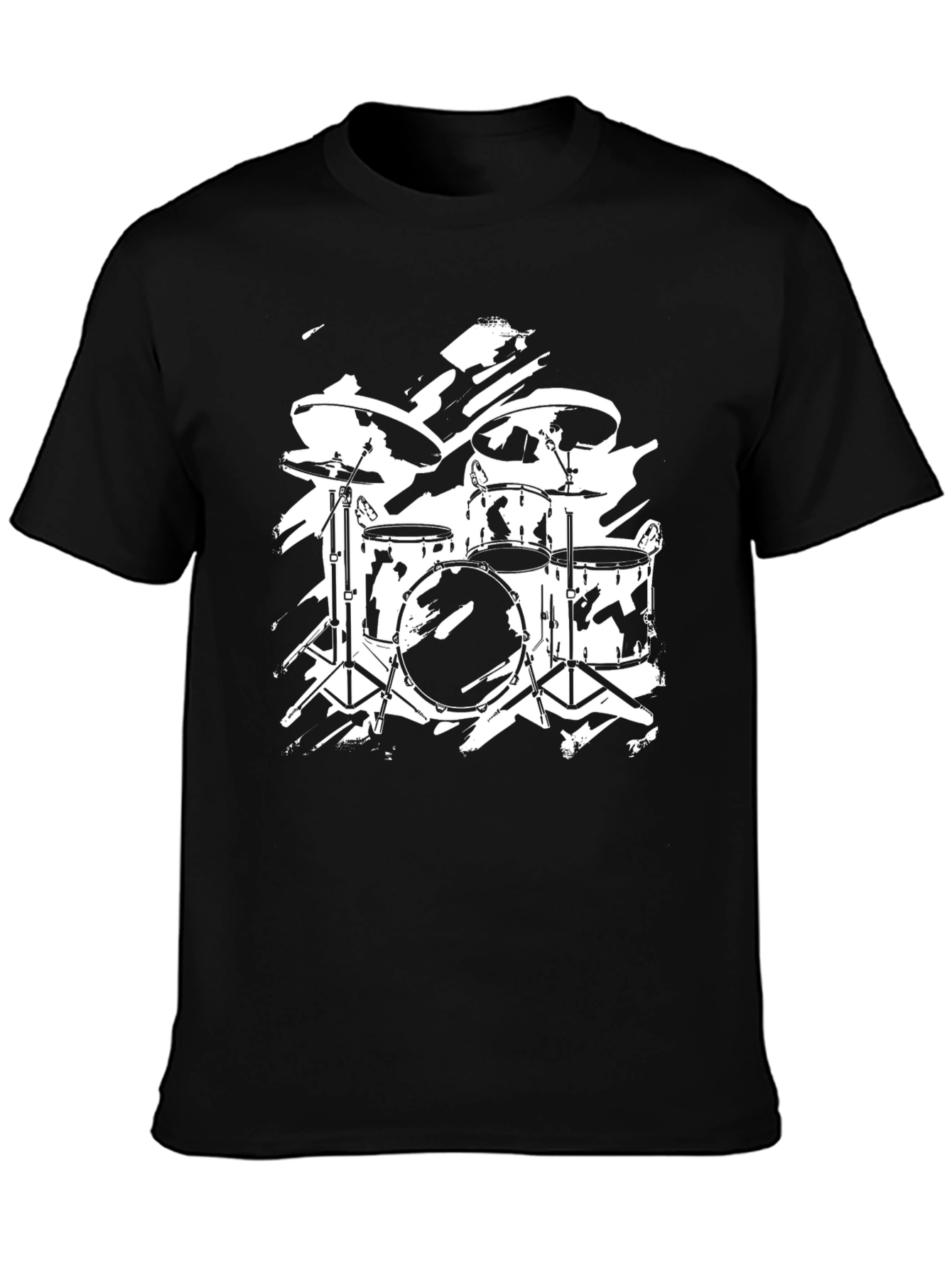 Drum Kit Graphic T-Shirt - Rock Band Style