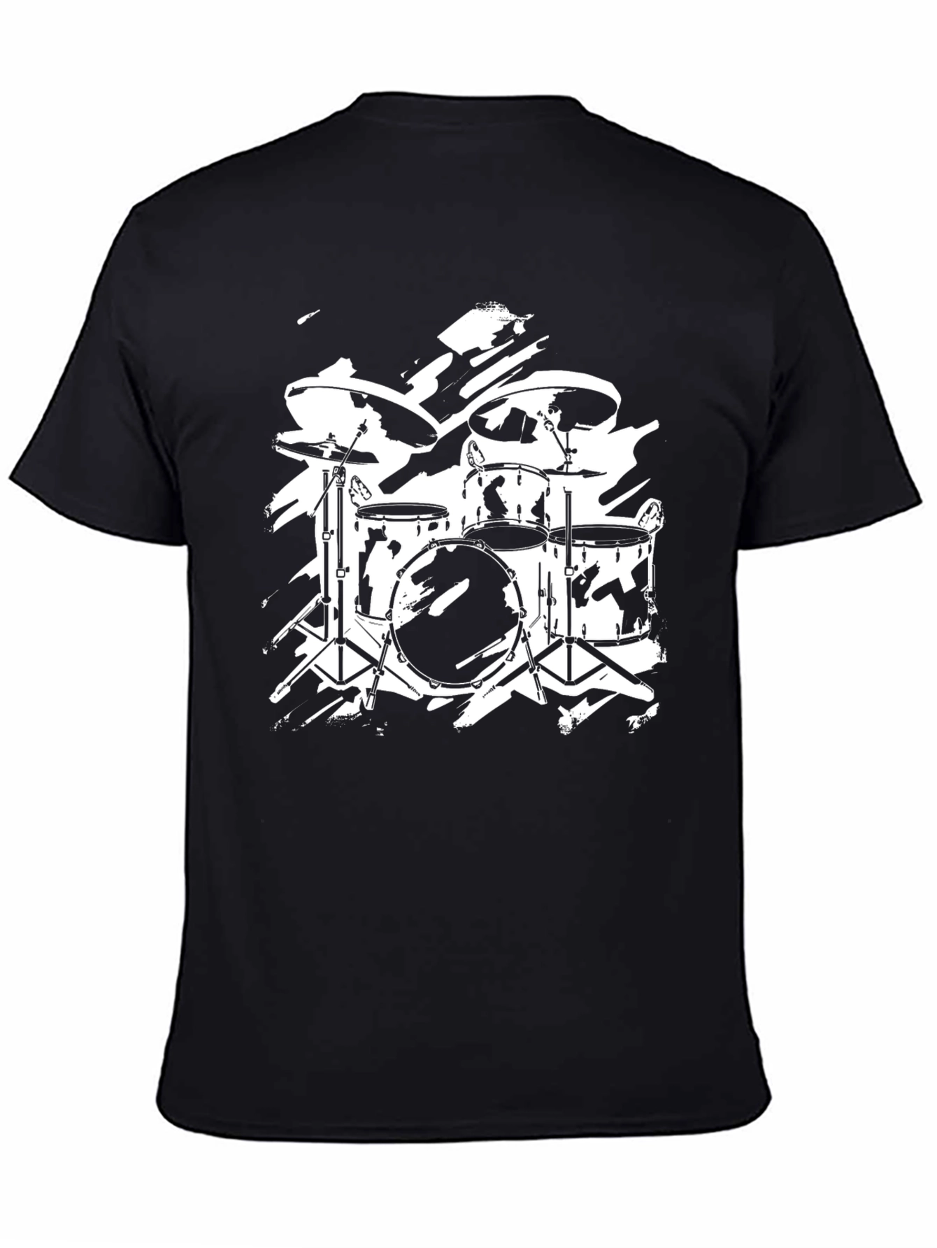 Drum Kit Graphic T-Shirt - Rock Band Style