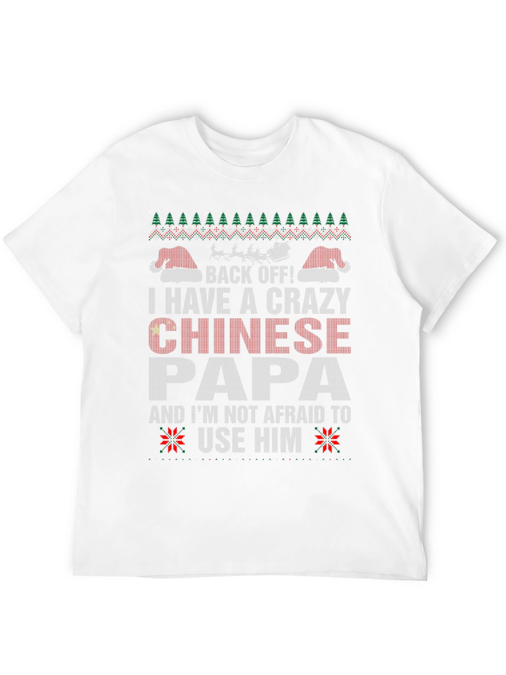 Crazy Chinese Papa Christmas T-Shirt
