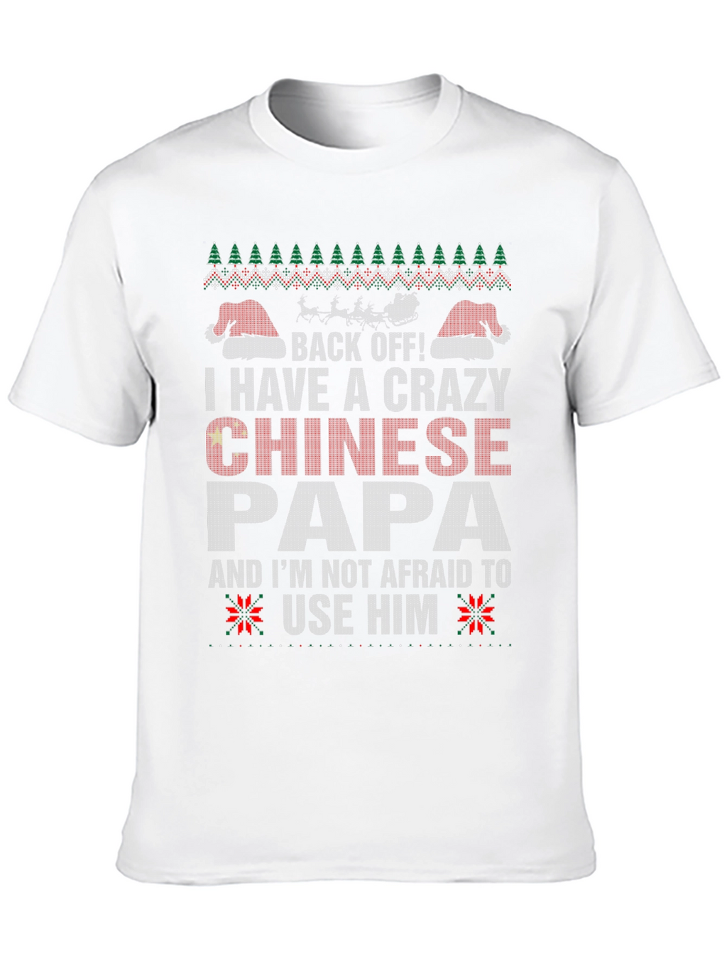 Crazy Chinese Papa Christmas T-Shirt