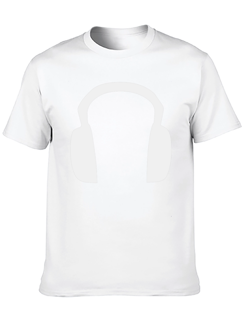 Headphone Graphic Tee - Black Cotton T-Shirt