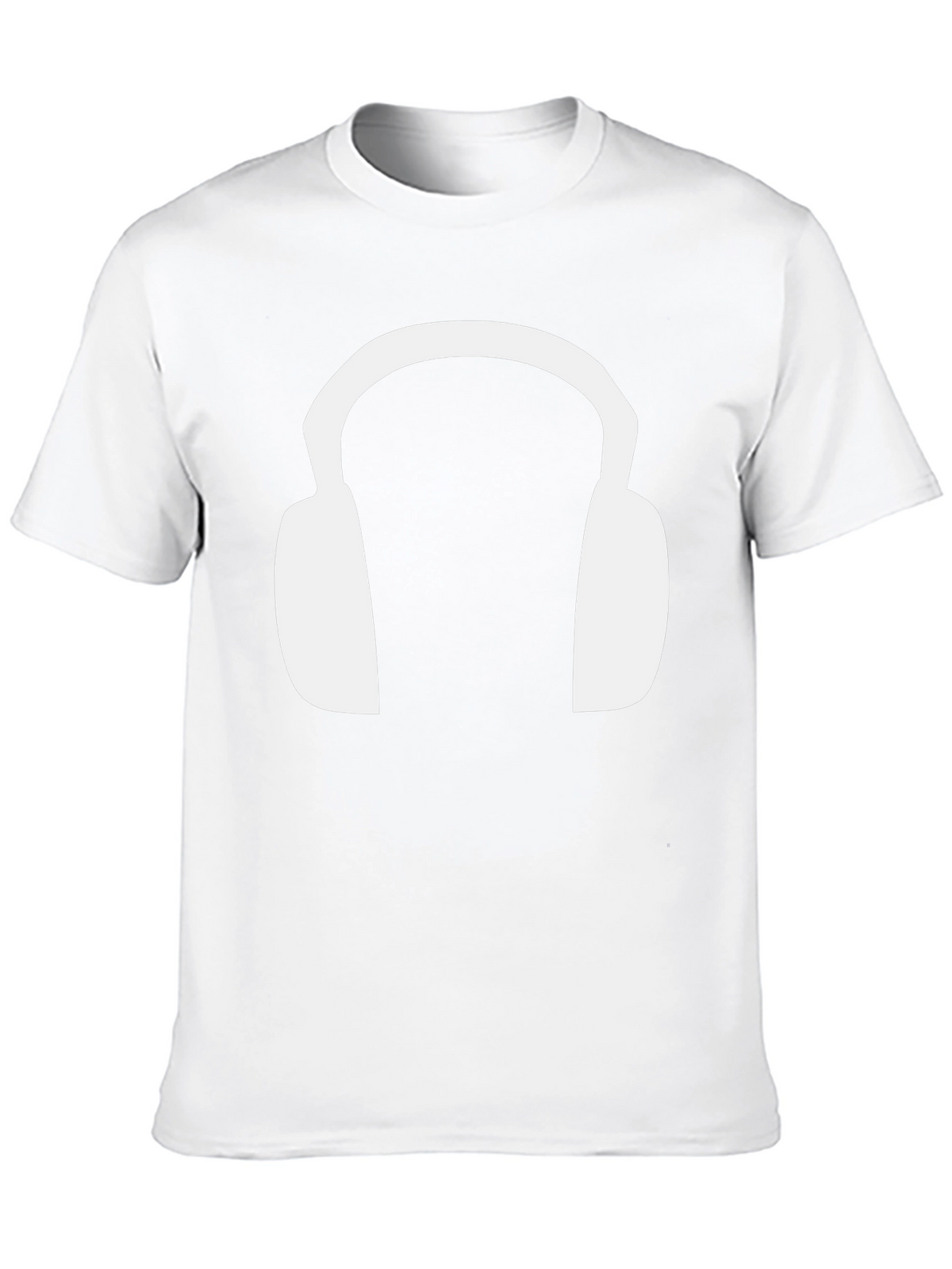 Headphone Graphic Tee - Black Cotton T-Shirt
