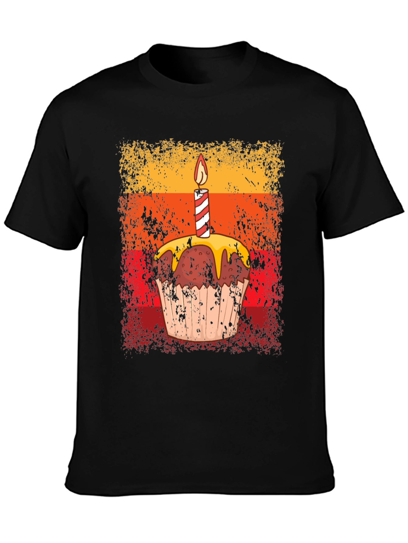 Birthday Cupcake Graphic Tee - Novelty T-Shirt
