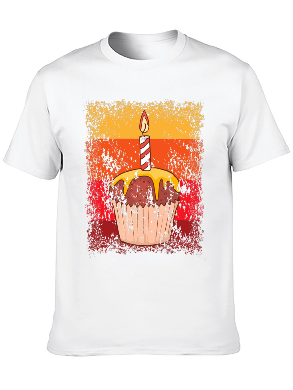 Birthday Cupcake Graphic Tee - Novelty T-Shirt