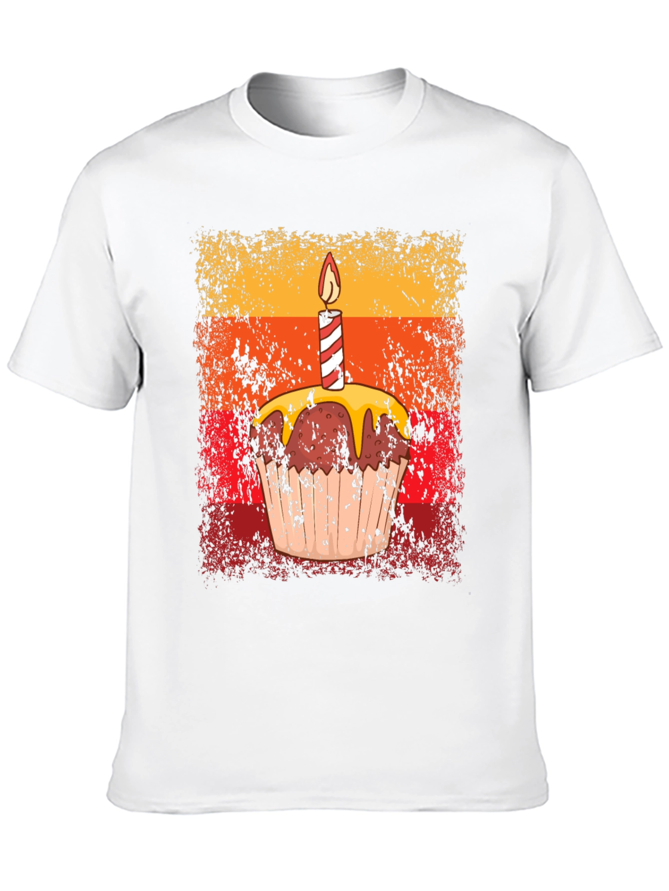 Birthday Cupcake Graphic Tee - Novelty T-Shirt